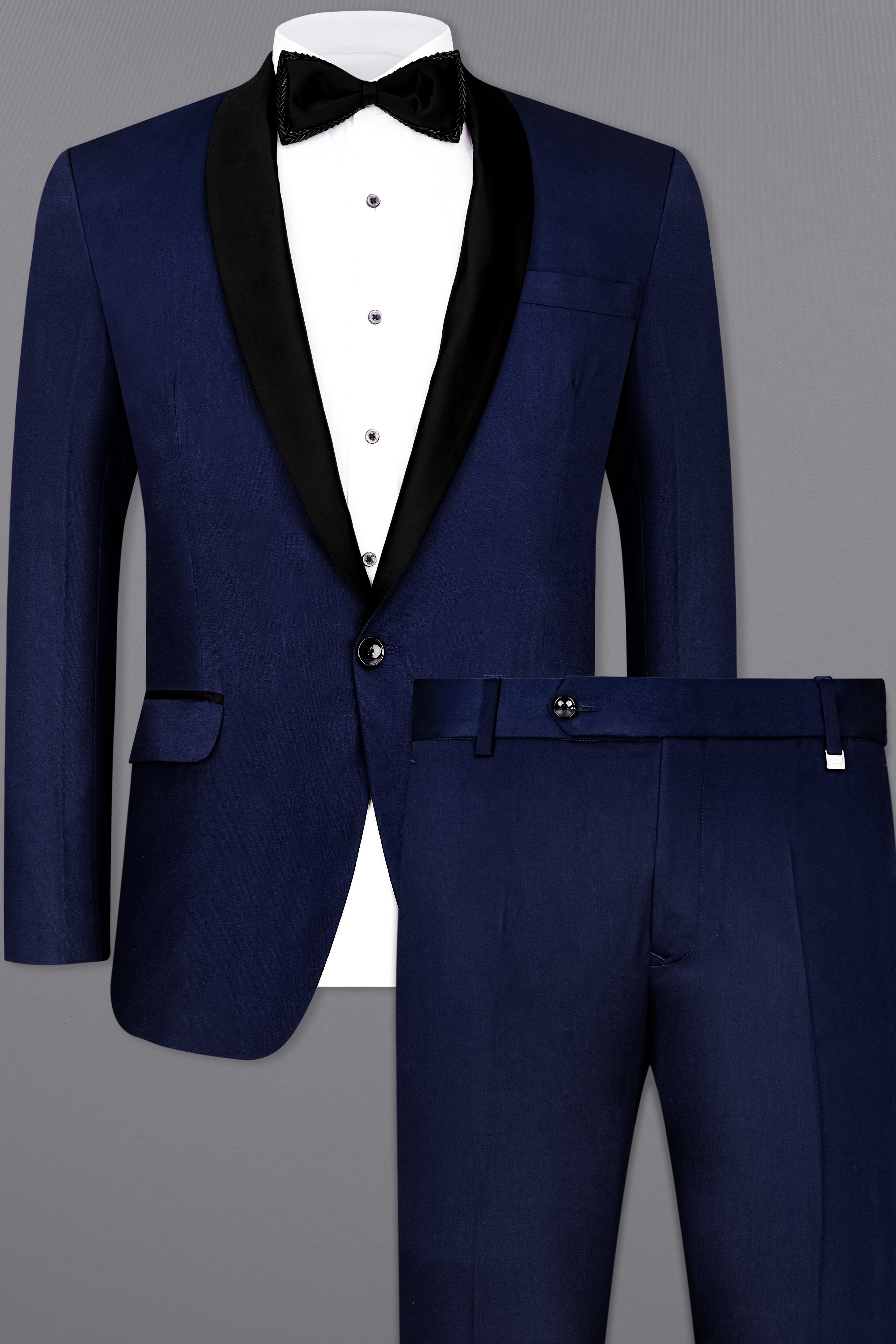 Space Blue Subtle Sheen Tuxedo Suit