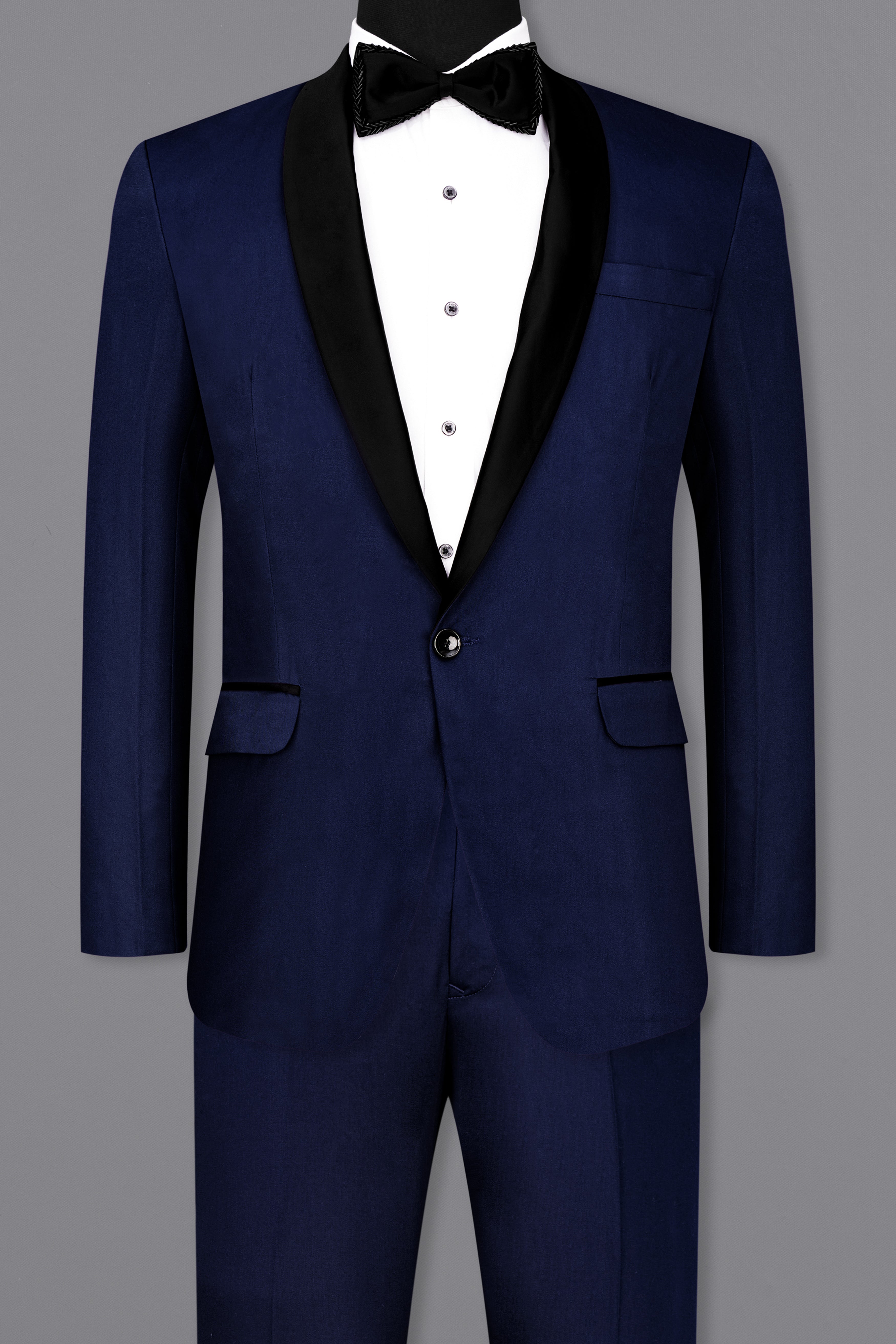 Space Blue Subtle Sheen Tuxedo Suit