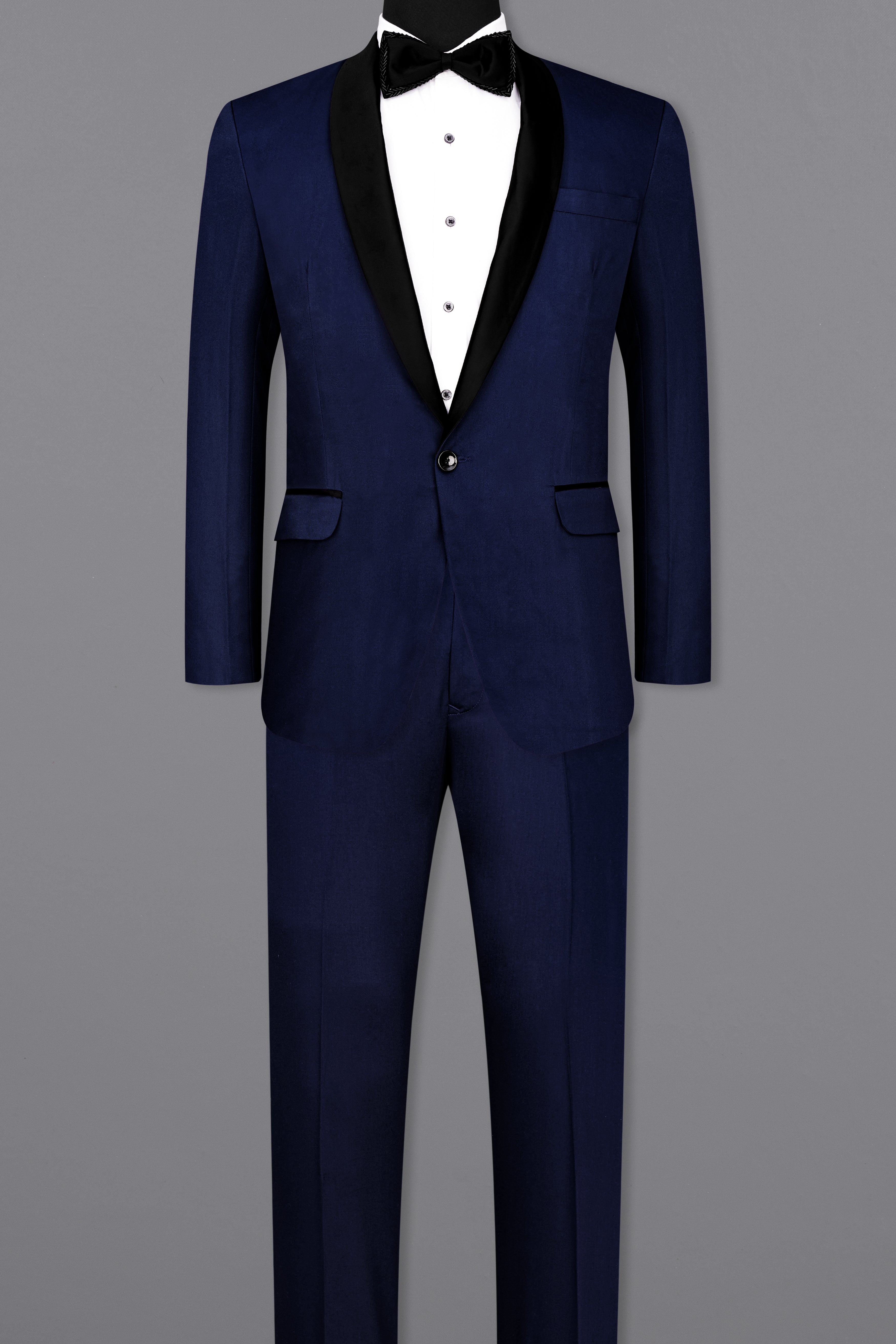 Space Blue Subtle Sheen Tuxedo Suit