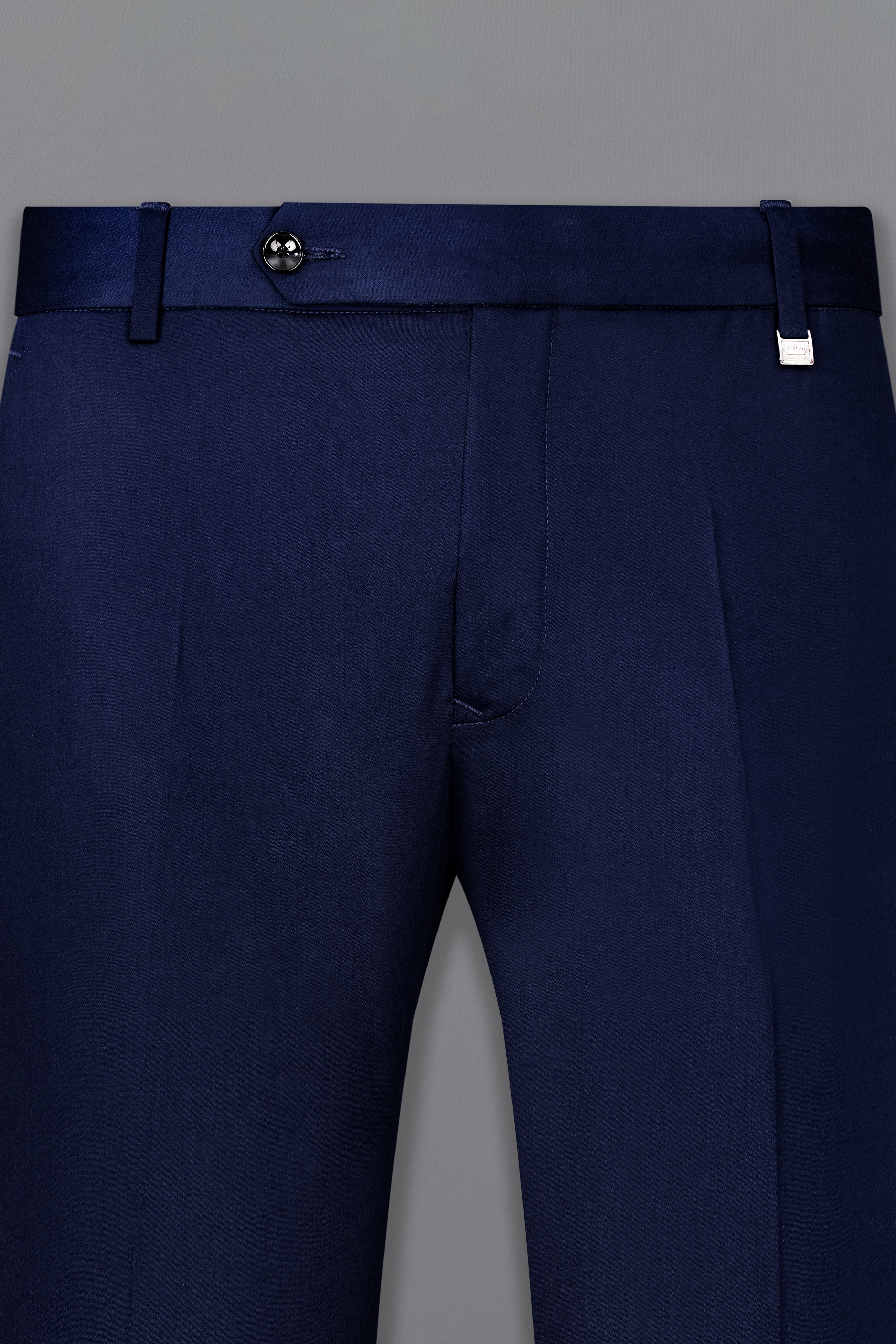 Space Blue Subtle Sheen Wool Rich Bandhgala/Mandarin Suit