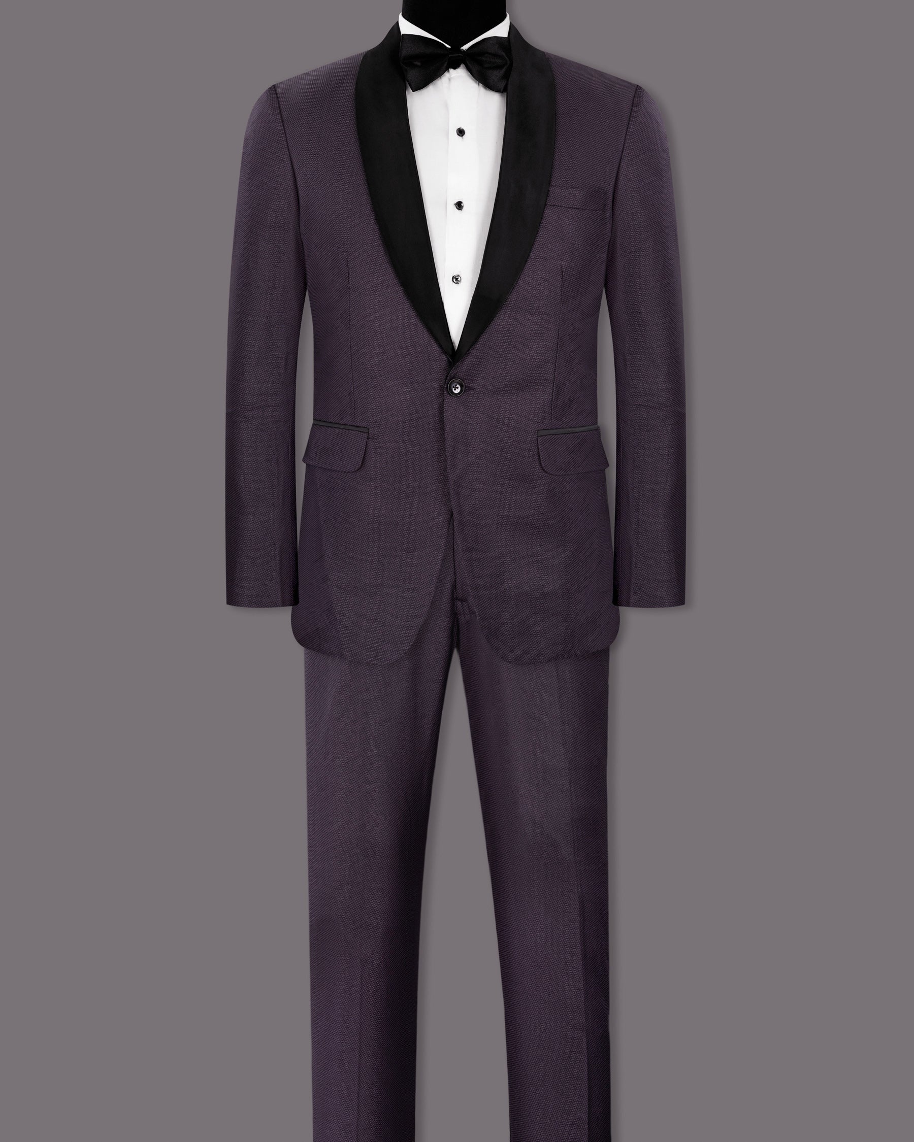 Martinique Violet Subtle Checked Woolrich Tuxedo Suit ST1274-BKL-36, ST1274-BKL-38, ST1274-BKL-40, ST1274-BKL-44, ST1274-BKL-48, ST1274-BKL-50, ST1274-BKL-54, ST1274-BKL-58, ST1274-BKL-56, ST1274-BKL-60, ST1274-BKL-42, ST1274-BKL-46, ST1274-BKL-52