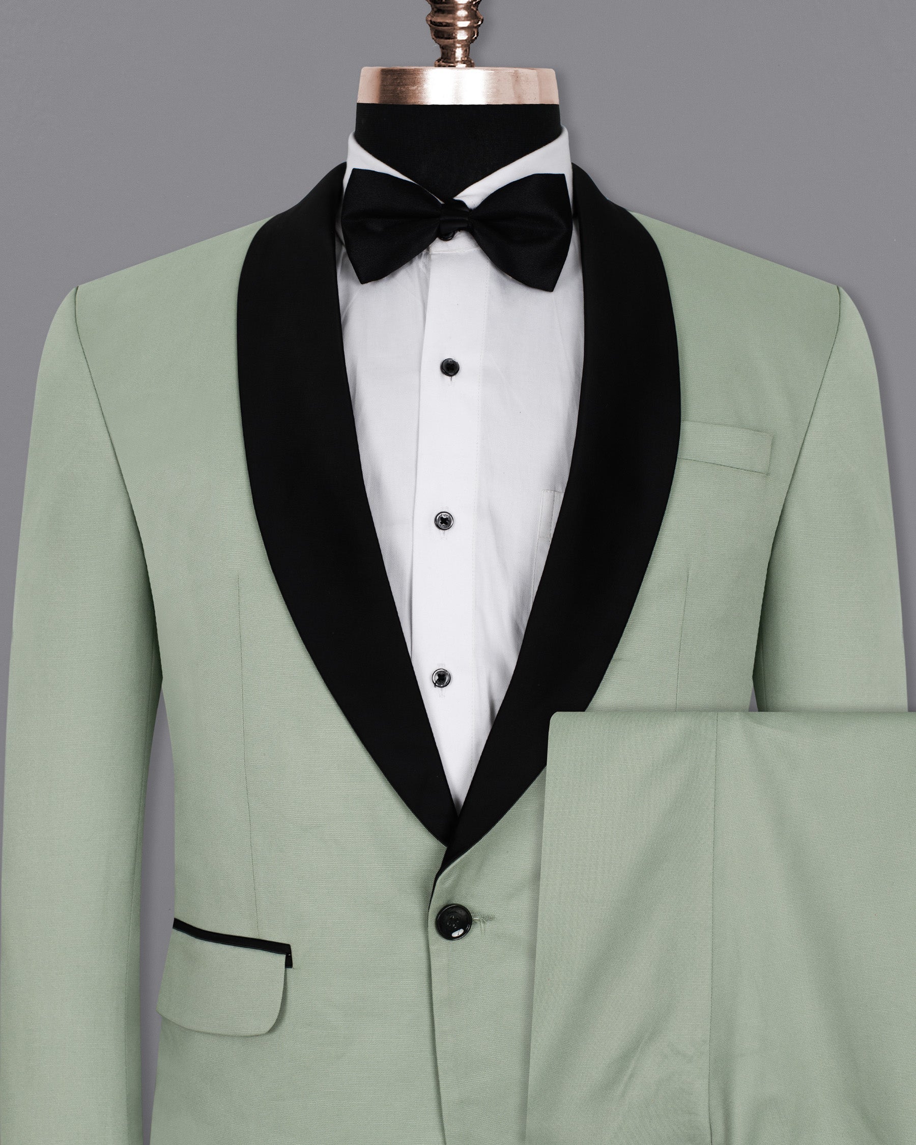 Clay Ash Green Wool Rich Tuxedo Suit ST1350-BKL-36, ST1350-BKL-38, ST1350-BKL-40, ST1350-BKL-42, ST1350-BKL-44, ST1350-BKL-46, ST1350-BKL-48, ST1350-BKL-50, ST1350-BKL-52, ST1350-BKL-54, ST1350-BKL-56, ST1350-BKL-58, ST1350-BKL-60