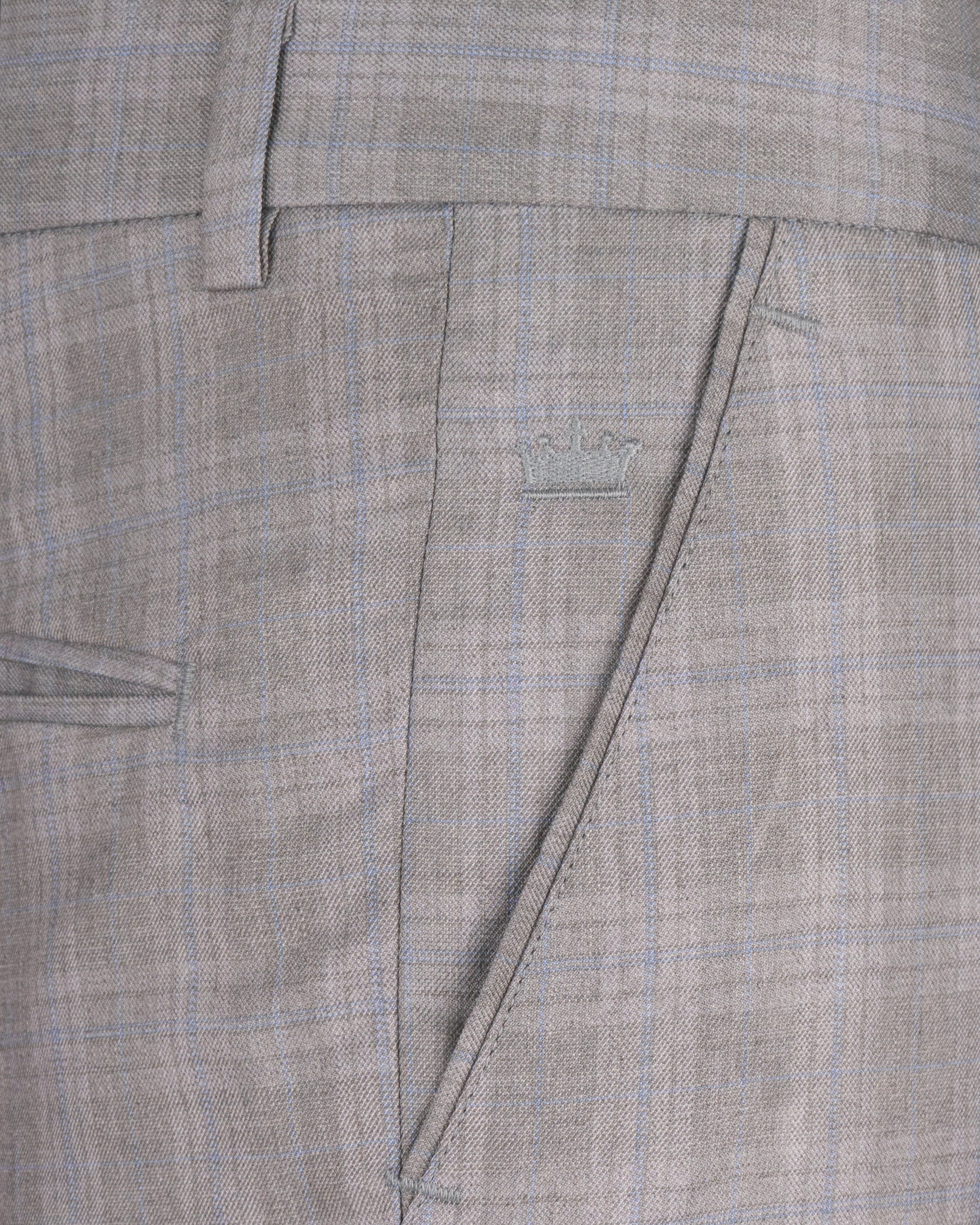 Nobel Grey Subtle Plaid DouSTe-Breasted Wool Rich Suit ST1363-DB-36, ST1363-DB-38, ST1363-DB-40, ST1363-DB-42, ST1363-DB-44, ST1363-DB-46, ST1363-DB-48, ST1363-DB-50, ST1363-DB-52, ST1363-DB-54, ST1363-DB-56, ST1363-DB-58, ST1363-DB-60