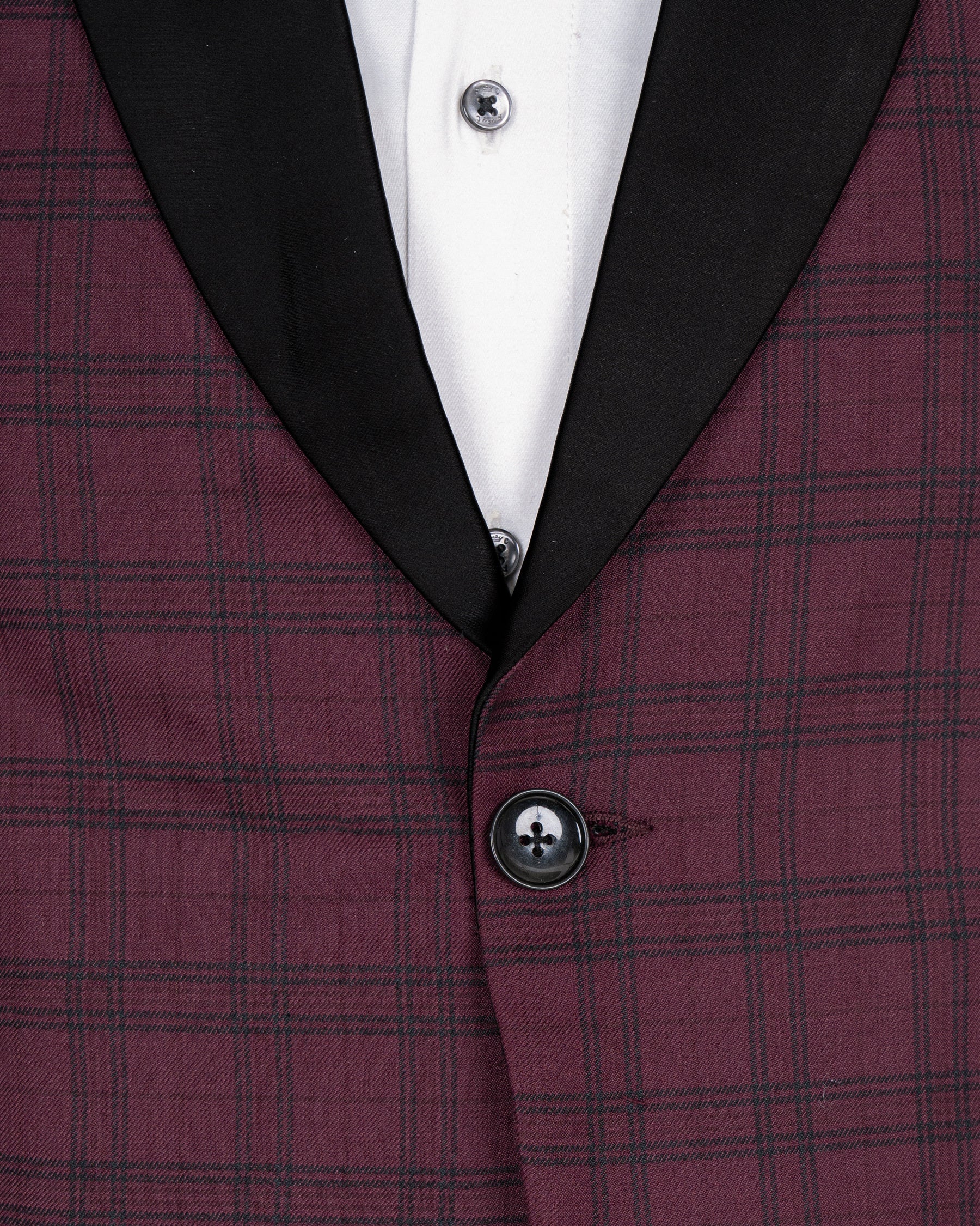 Eggplant Red Plaid Wool Rich Tuxedo Suit ST1379-BKL-36, ST1379-BKL-38, ST1379-BKL-40, ST1379-BKL-42, ST1379-BKL-44, ST1379-BKL-46, ST1379-BKL-48, ST1379-BKL-50, ST1379-BKL-52, ST1379-BKL-54, ST1379-BKL-56, ST1379-BKL-58, ST1379-BKL-60