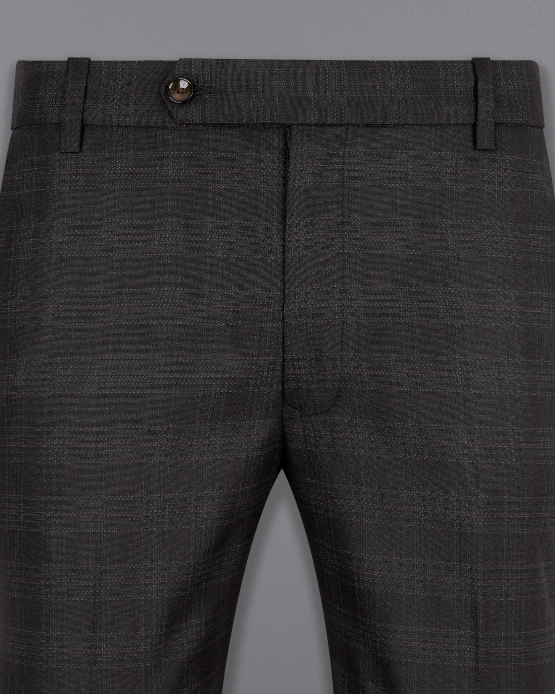 Piano Black Plaid Designer Lapel Wool Rich Suit