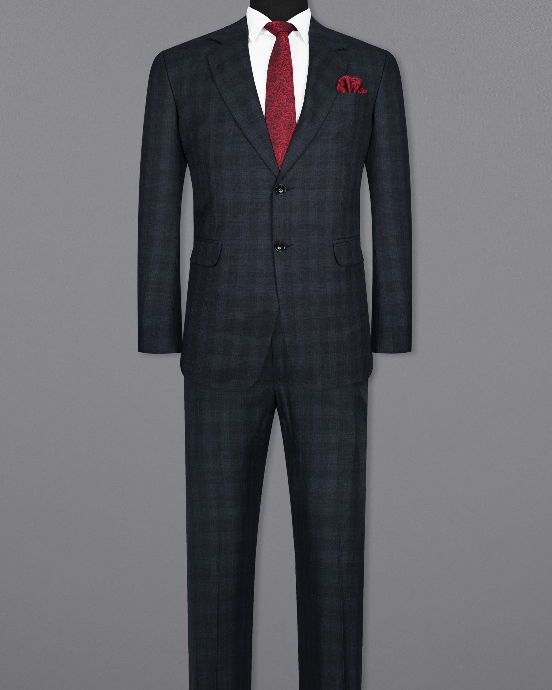 Shark Grey Plaid Woolrich Suit ST1434-SB-36,ST1434-SB-38,ST1434-SB-40,ST1434-SB-42,ST1434-SB-44,ST1434-SB-46,ST1434-SB-48,ST1434-SB-50,ST1434-SB-52,ST1434-SB-54,ST1434-SB-56,ST1434-SB-58,ST1434-SB-60