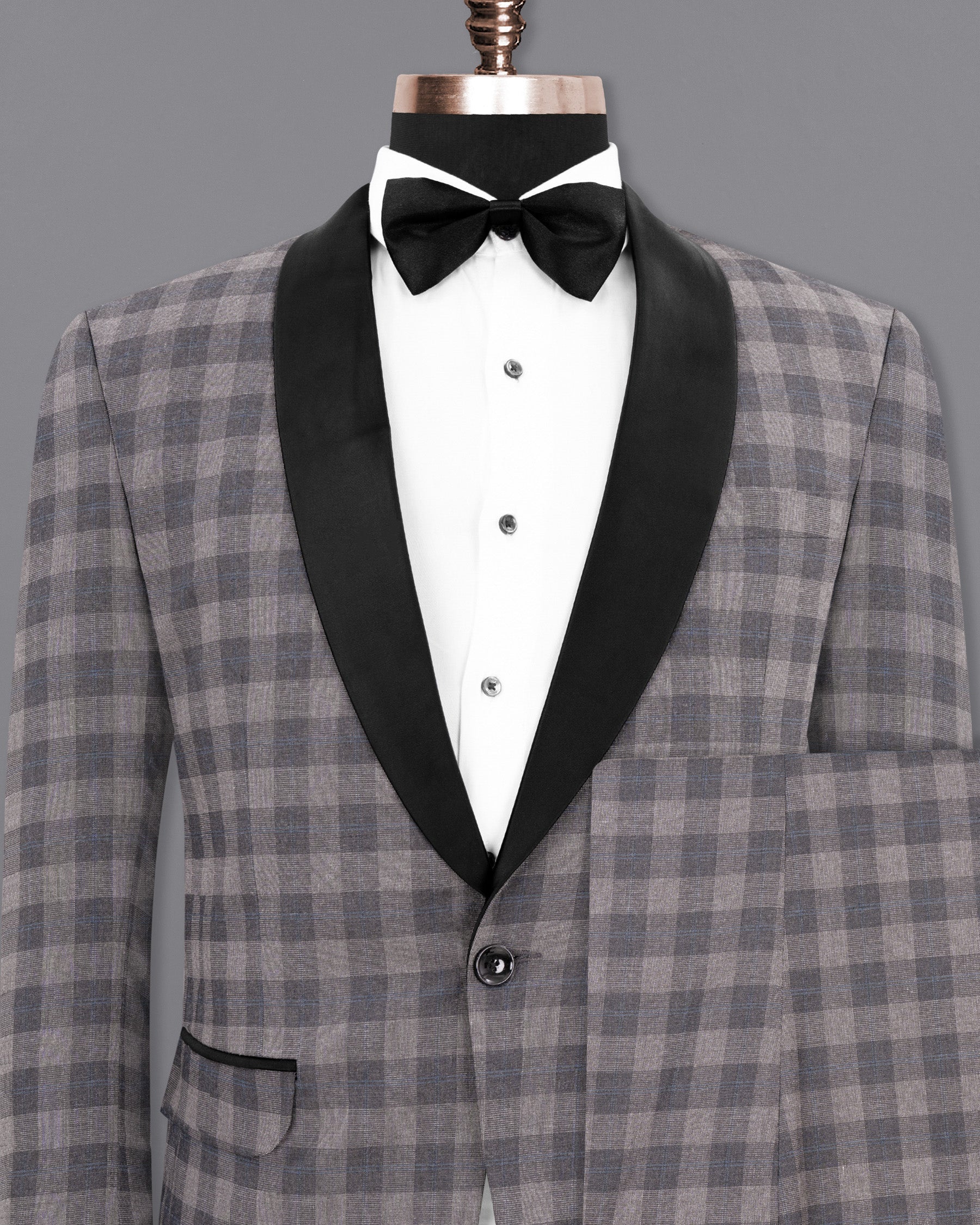 Nobel and Chicago Grey Plaid Wool Rich Tuxedo Suit ST1455-BKL-36,ST1455-BKL-38,ST1455-BKL-40,ST1455-BKL-42,ST1455-BKL-44,ST1455-BKL-46,ST1455-BKL-48,ST1455-BKL-50,ST1455-BKL-52,ST1455-BKL-54,ST1455-BKL-56,ST1455-BKL-58,ST1455-BKL-60