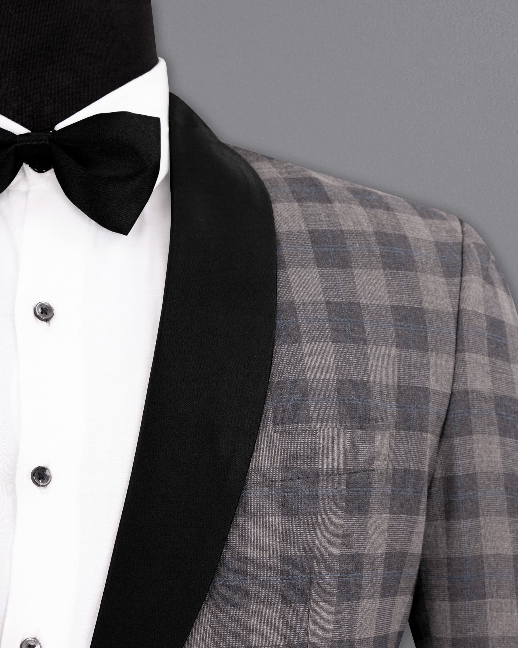 Nobel and Chicago Grey Plaid Wool Rich Tuxedo Suit ST1455-BKL-36,ST1455-BKL-38,ST1455-BKL-40,ST1455-BKL-42,ST1455-BKL-44,ST1455-BKL-46,ST1455-BKL-48,ST1455-BKL-50,ST1455-BKL-52,ST1455-BKL-54,ST1455-BKL-56,ST1455-BKL-58,ST1455-BKL-60