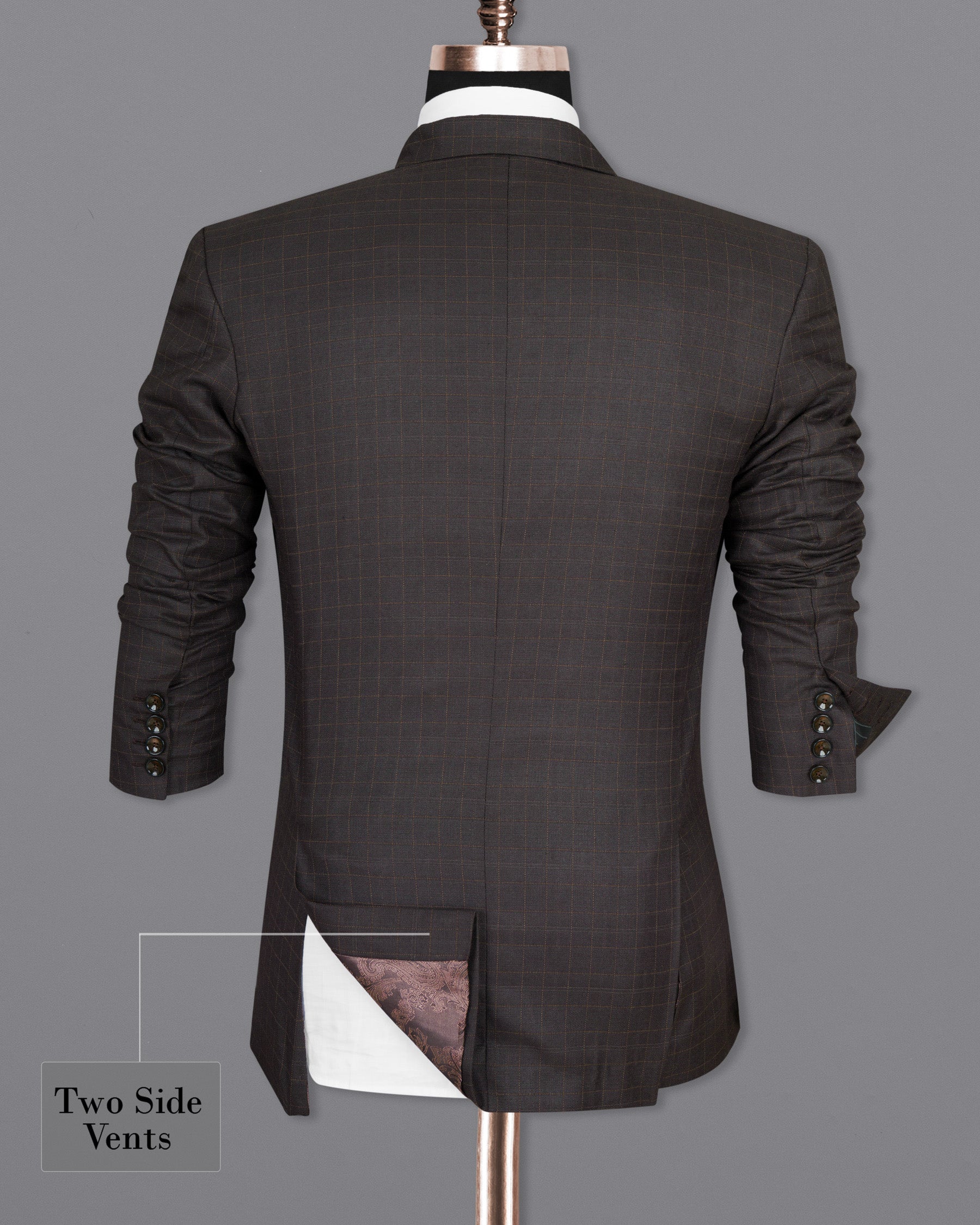 Brown Plaid Wool Rich Suit ST1465-D22-36,ST1465-D22-38,ST1465-D22-40,ST1465-D22-42,ST1465-D22-44,ST1465-D22-46,ST1465-D22-48,ST1465-D22-50,ST1465-D22-52,ST1465-D22-54,ST1465-D22-56,ST1465-D22-58,ST1465-D22-60