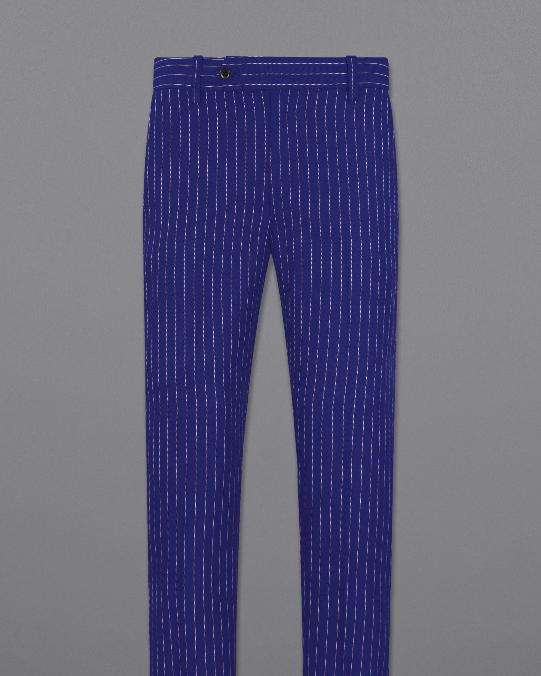 Violet Striped Wool Rich Tuxedo Suit