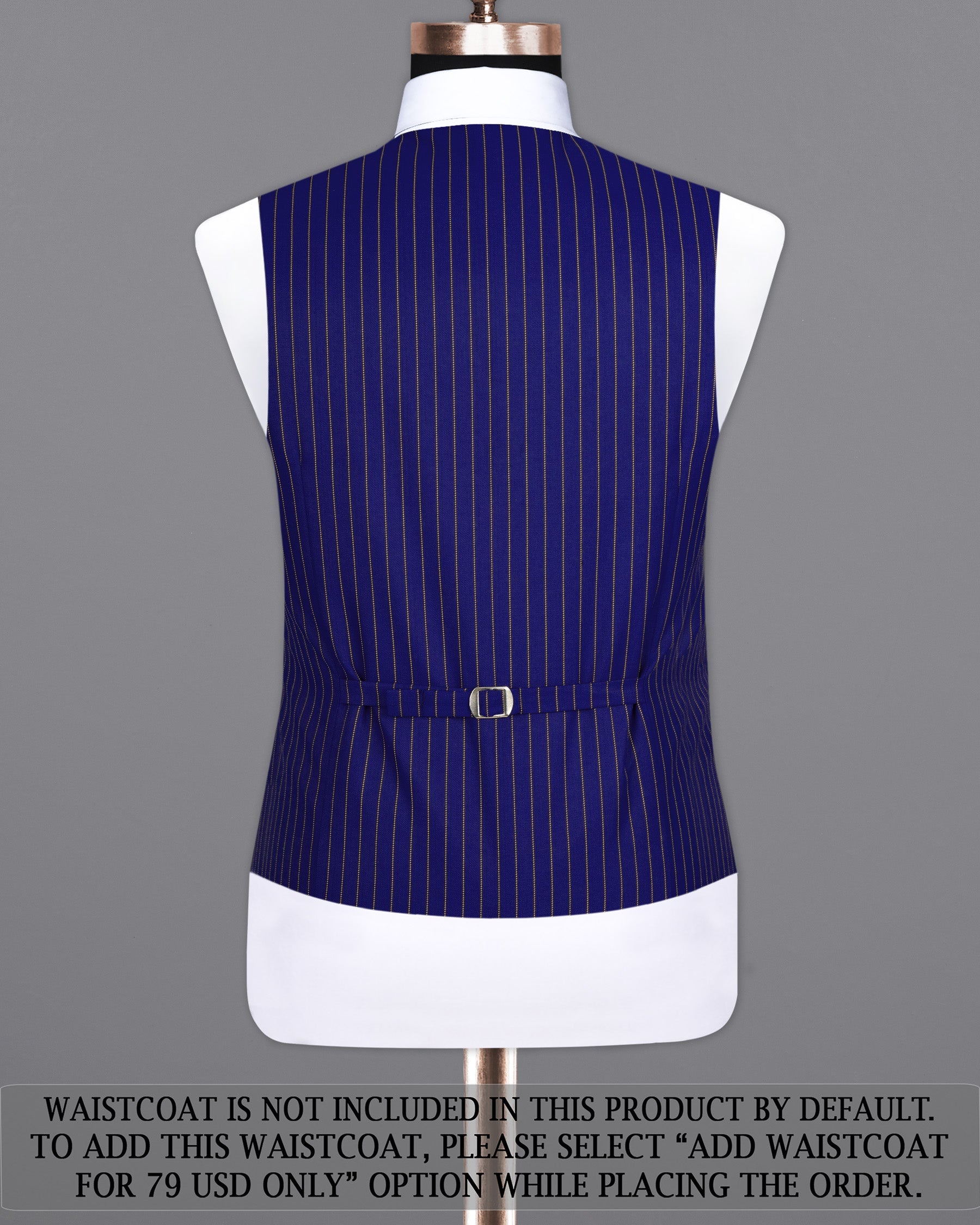 Violet Striped Wool Rich Tuxedo Suit