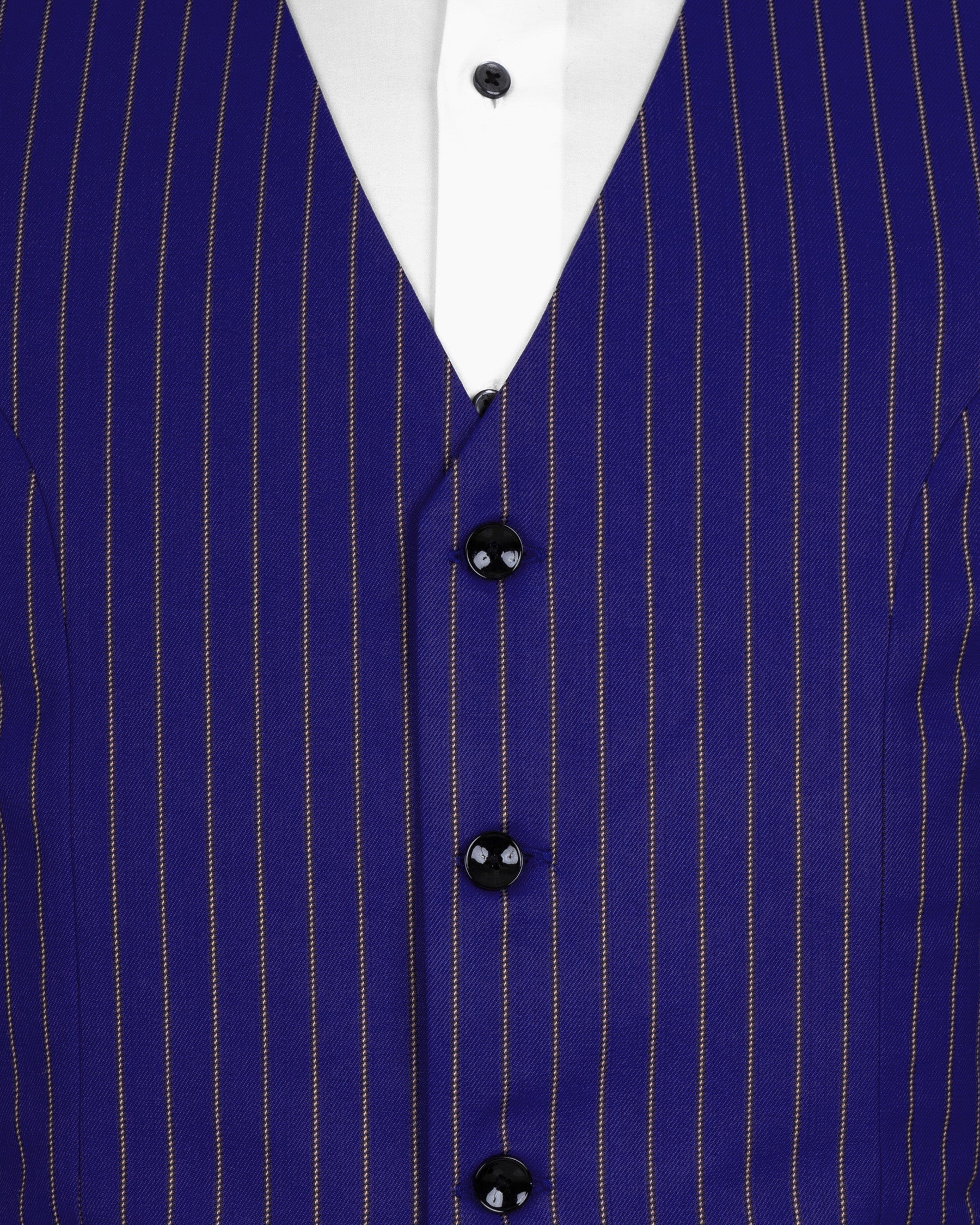 Violet Striped Wool Rich Tuxedo Suit