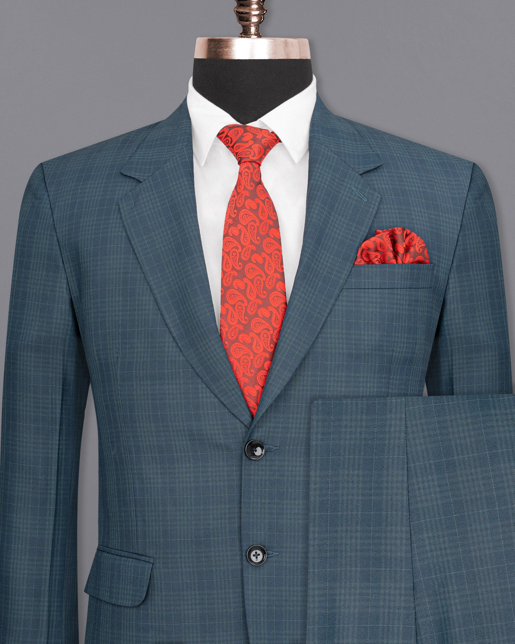 Blue Bayoux Checkered Wool Rich Suit ST1588-SB-36, ST1588-SB-38, ST1588-SB-40, ST1588-SB-42, ST1588-SB-44, ST1588-SB-46, ST1588-SB-48, ST1588-SB-50, ST1588-SB-52, ST1588-SB-54, ST1588-SB-56, ST1588-SB-58, ST1588-SB-60