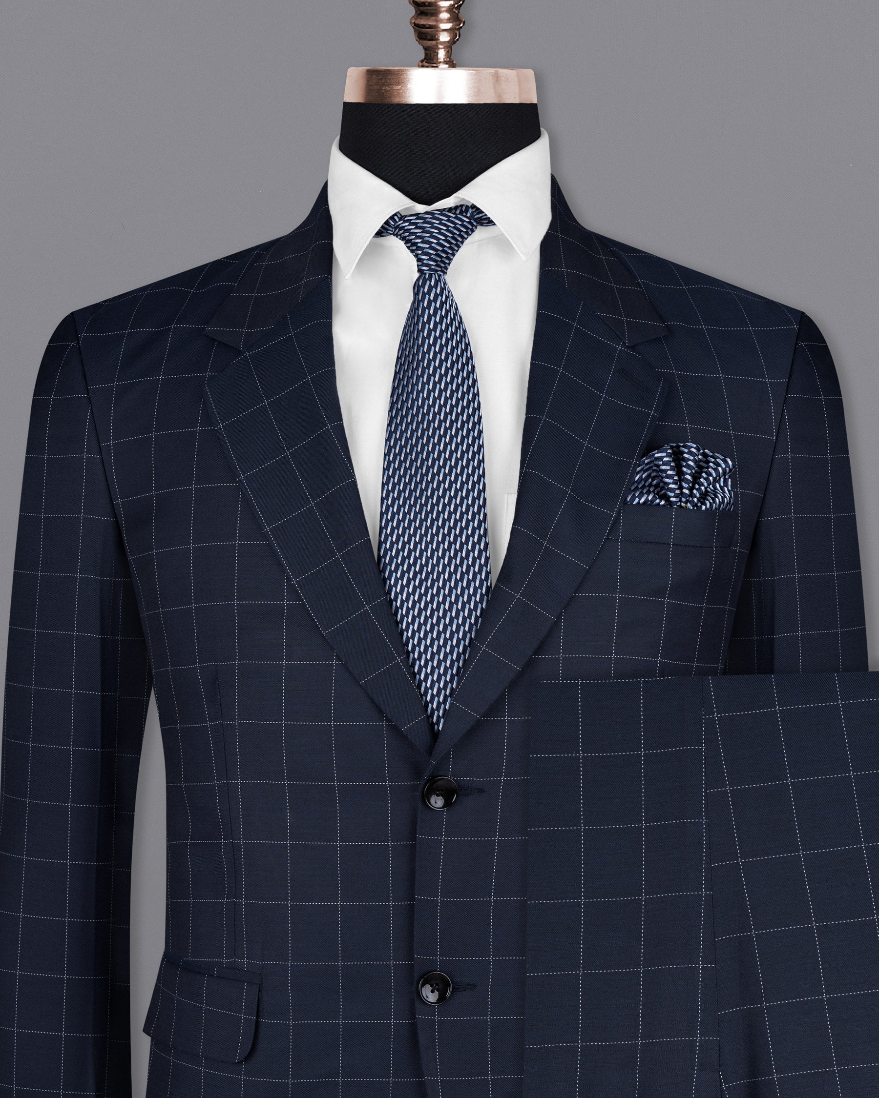 Shark Blue windowpane Wool Rich Suit ST1594-SB-36, ST1594-SB-38, ST1594-SB-40, ST1594-SB-42, ST1594-SB-44, ST1594-SB-46, ST1594-SB-48, ST1594-SB-50, ST1594-SB-52, ST1594-SB-54, ST1594-SB-56, ST1594-SB-58, ST1594-SB-60