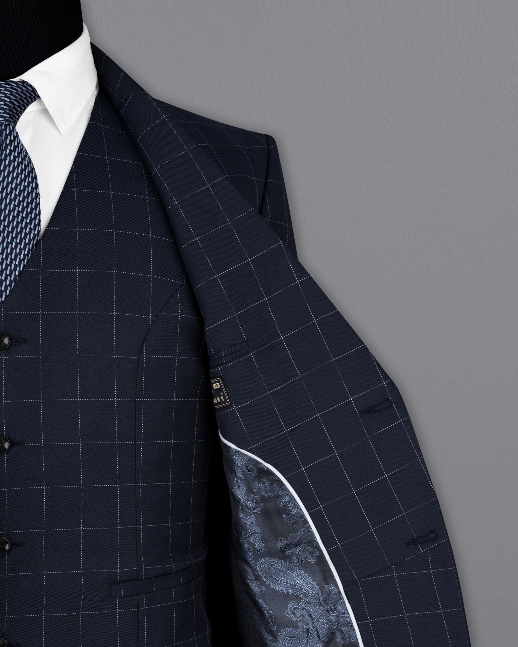 Shark Blue windowpane Wool Rich Suit ST1594-SB-36, ST1594-SB-38, ST1594-SB-40, ST1594-SB-42, ST1594-SB-44, ST1594-SB-46, ST1594-SB-48, ST1594-SB-50, ST1594-SB-52, ST1594-SB-54, ST1594-SB-56, ST1594-SB-58, ST1594-SB-60