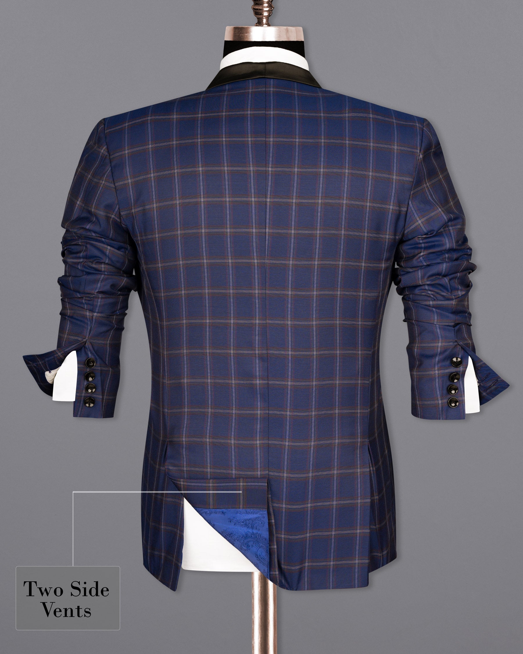 Rhino Blue Windowpane Woolrich Tuxedo Suit ST1599-BKL-36, ST1599-BKL-38, ST1599-BKL-40, ST1599-BKL-42, ST1599-BKL-44, ST1599-BKL-46, ST1599-BKL-48, ST1599-BKL-50, ST1599-BKL-52, ST1599-BKL-54, ST1599-BKL-56, ST1599-BKL-58, ST1599-BKL-60