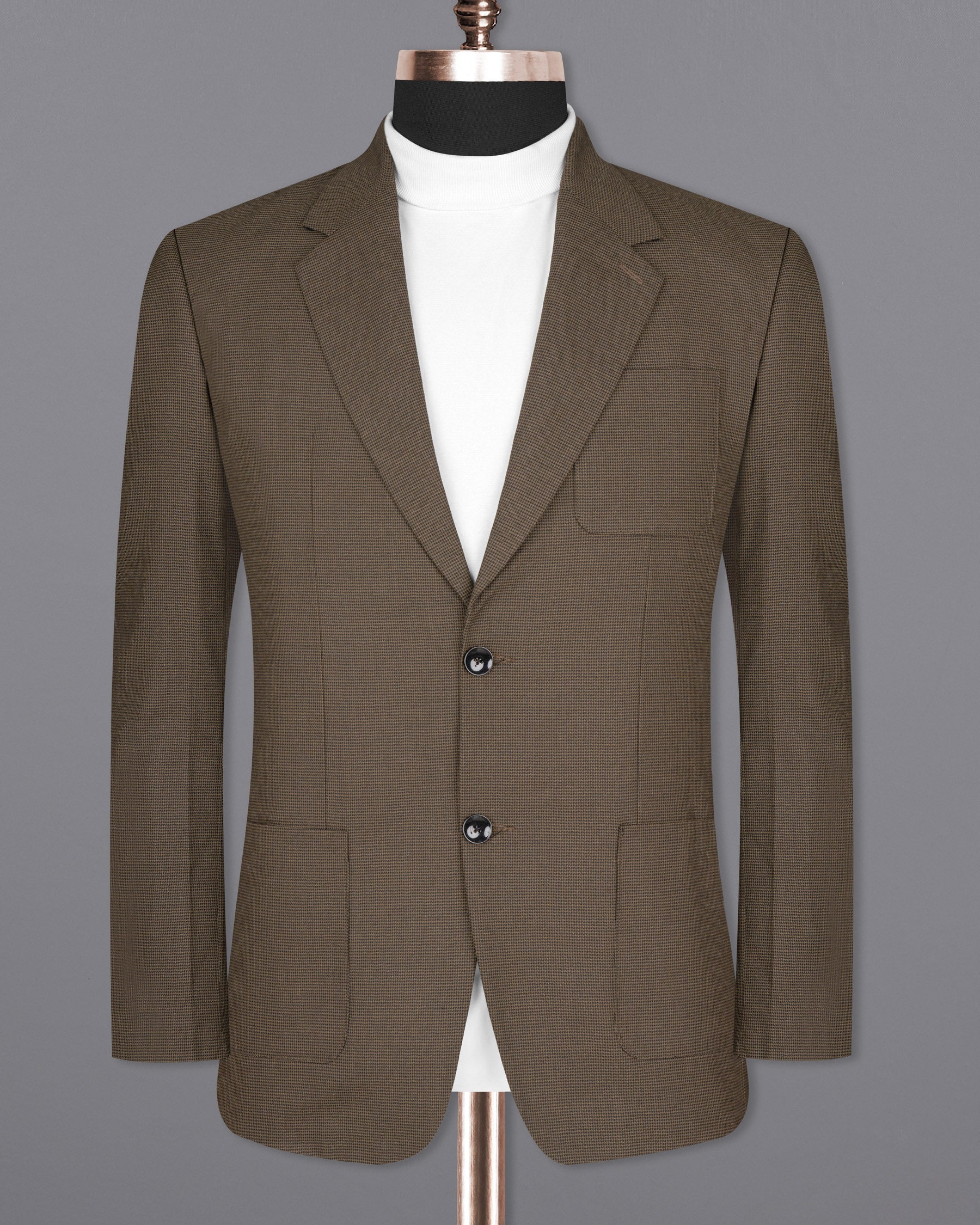 Coffee Brown Hounstooth Wool Rich Sports Suit ST1600-SB-PP-36, ST1600-SB-PP-38, ST1600-SB-PP-40, ST1600-SB-PP-42, ST1600-SB-PP-44, ST1600-SB-PP-46, ST1600-SB-PP-48, ST1600-SB-PP-50, ST1600-SB-PP-52, ST1600-SB-PP-54, ST1600-SB-PP-56, ST1600-SB-PP-58, ST1600-SB-PP-60