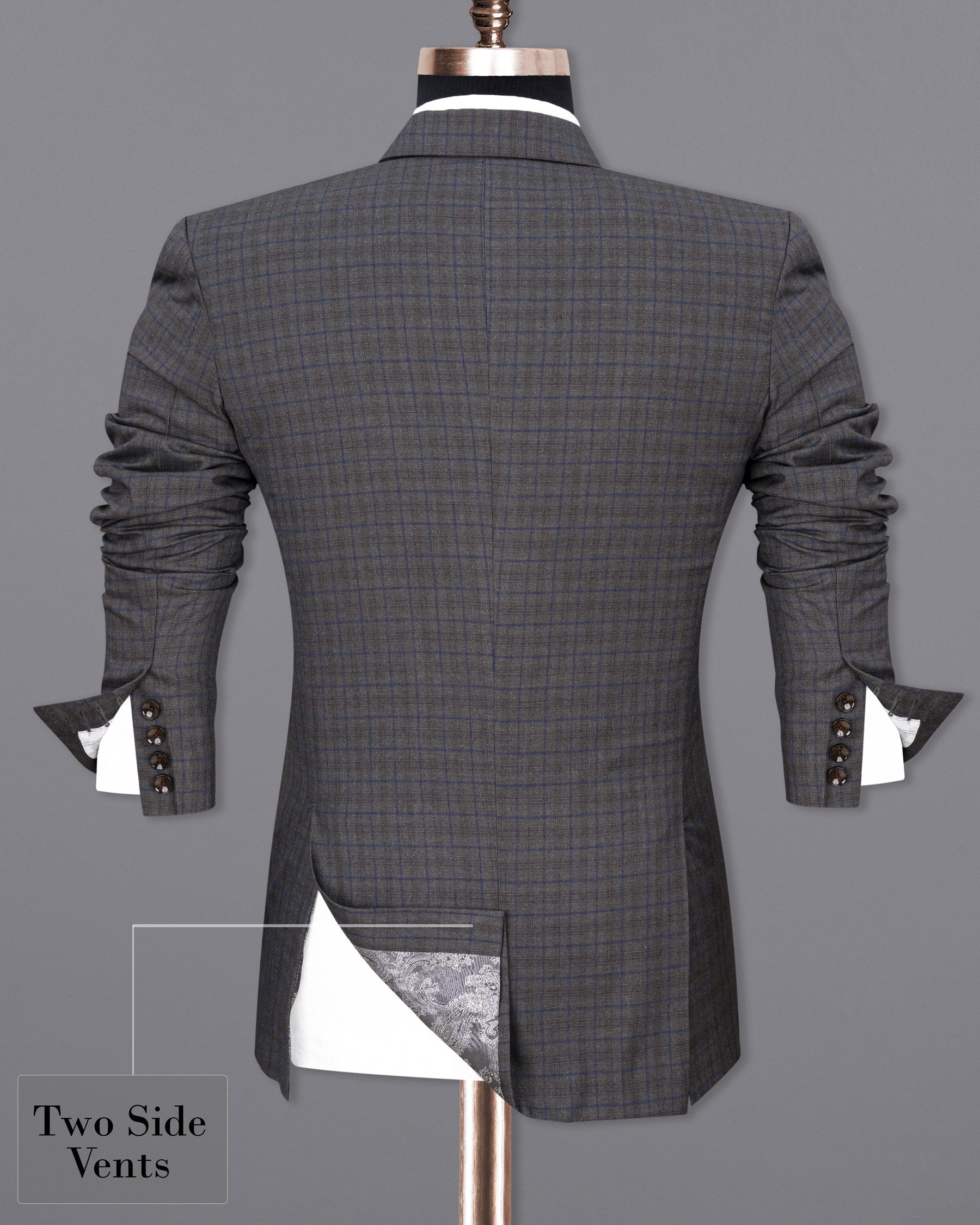 Tundora Gray Plaid Double Breasted Suit ST1724-DB-36, ST1724-DB-38, ST1724-DB-40, ST1724-DB-42, ST1724-DB-44, ST1724-DB-46, ST1724-DB-48, ST1724-DB-50, ST1724-DB-52, ST1724-DB-54, ST1724-DB-56, ST1724-DB-58, ST1724-DB-60