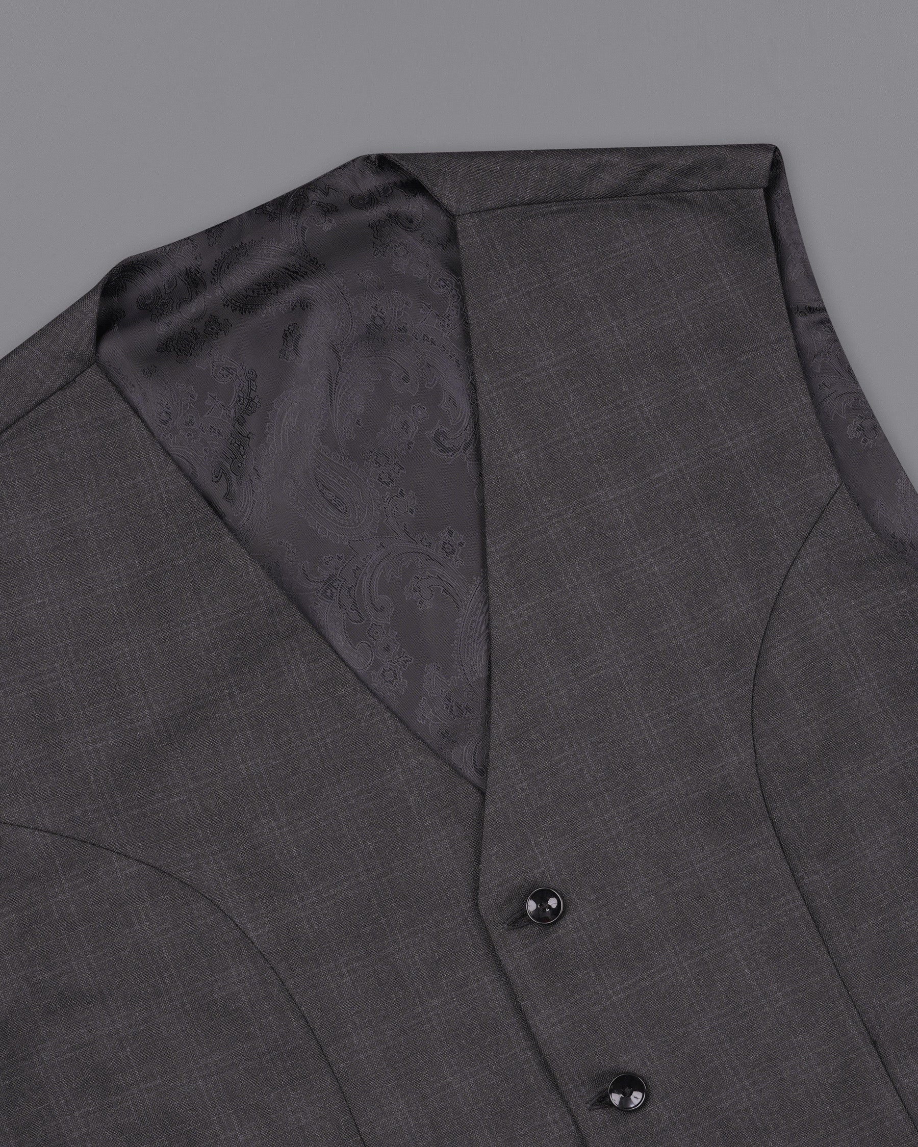 Iridium Gray Subtle Plaid Single Breasted Suit