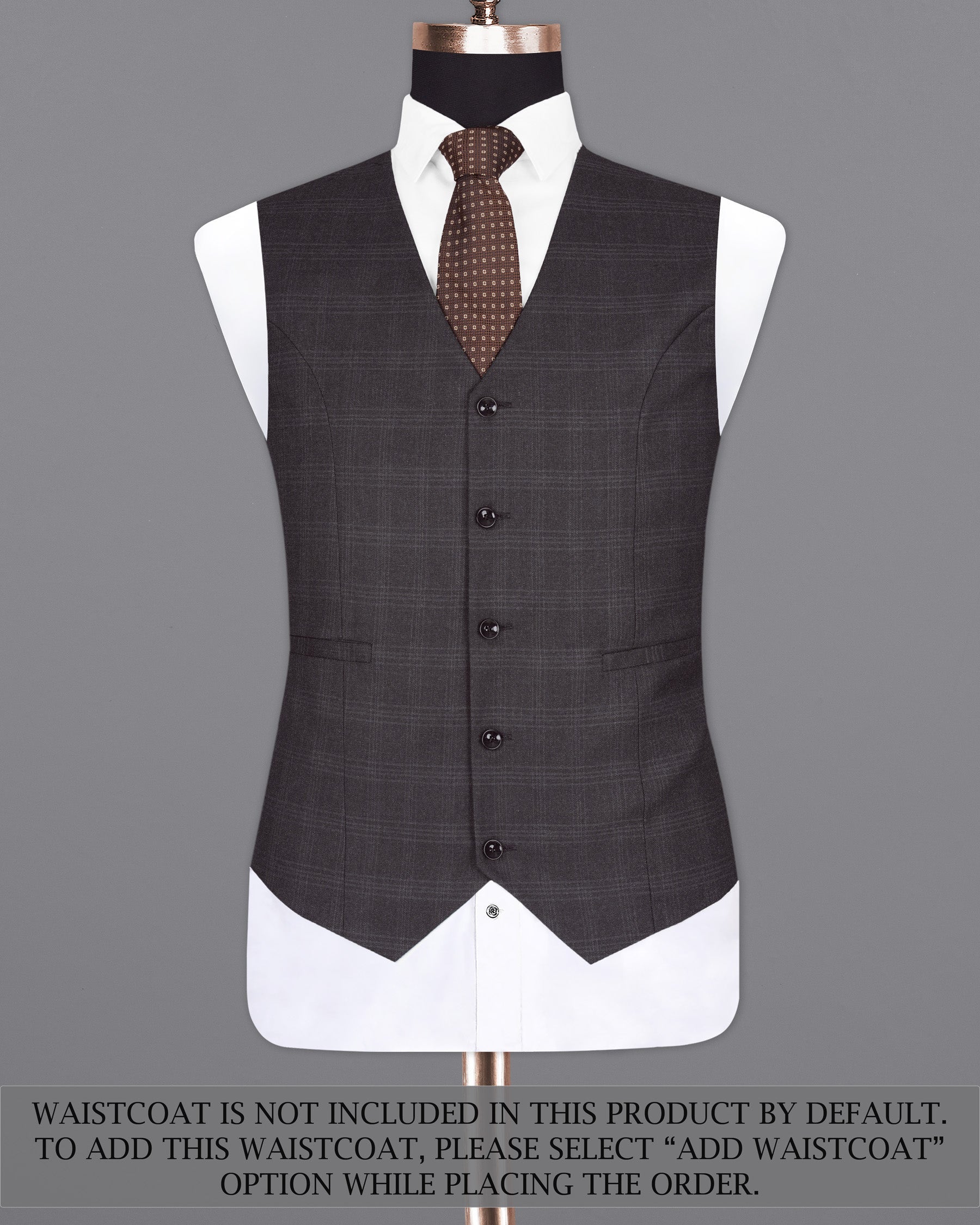 Tuatara Gray Subtle windowpanew Double Breasted Suit