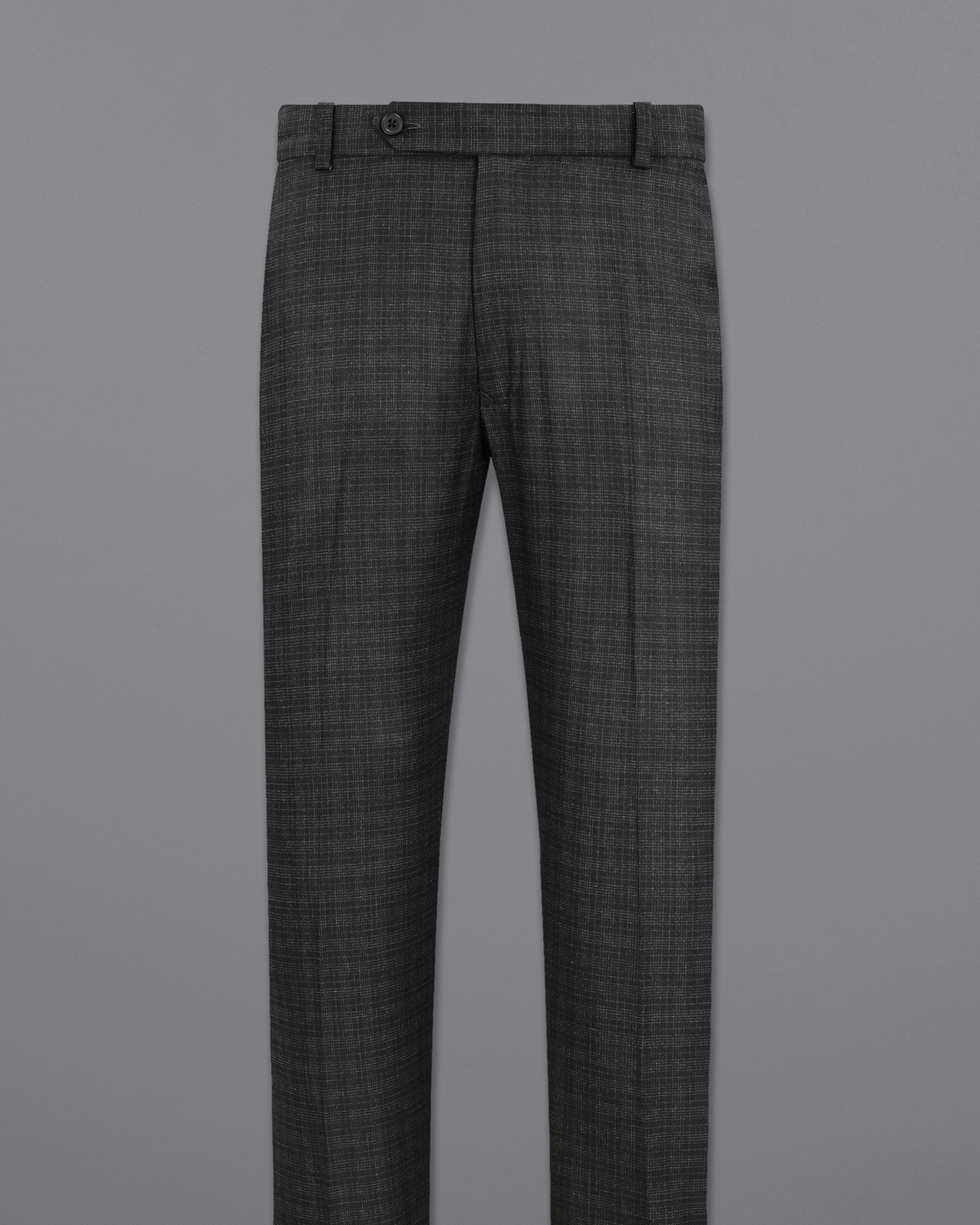 Zeus Gray Plaid Double Breasted Suit