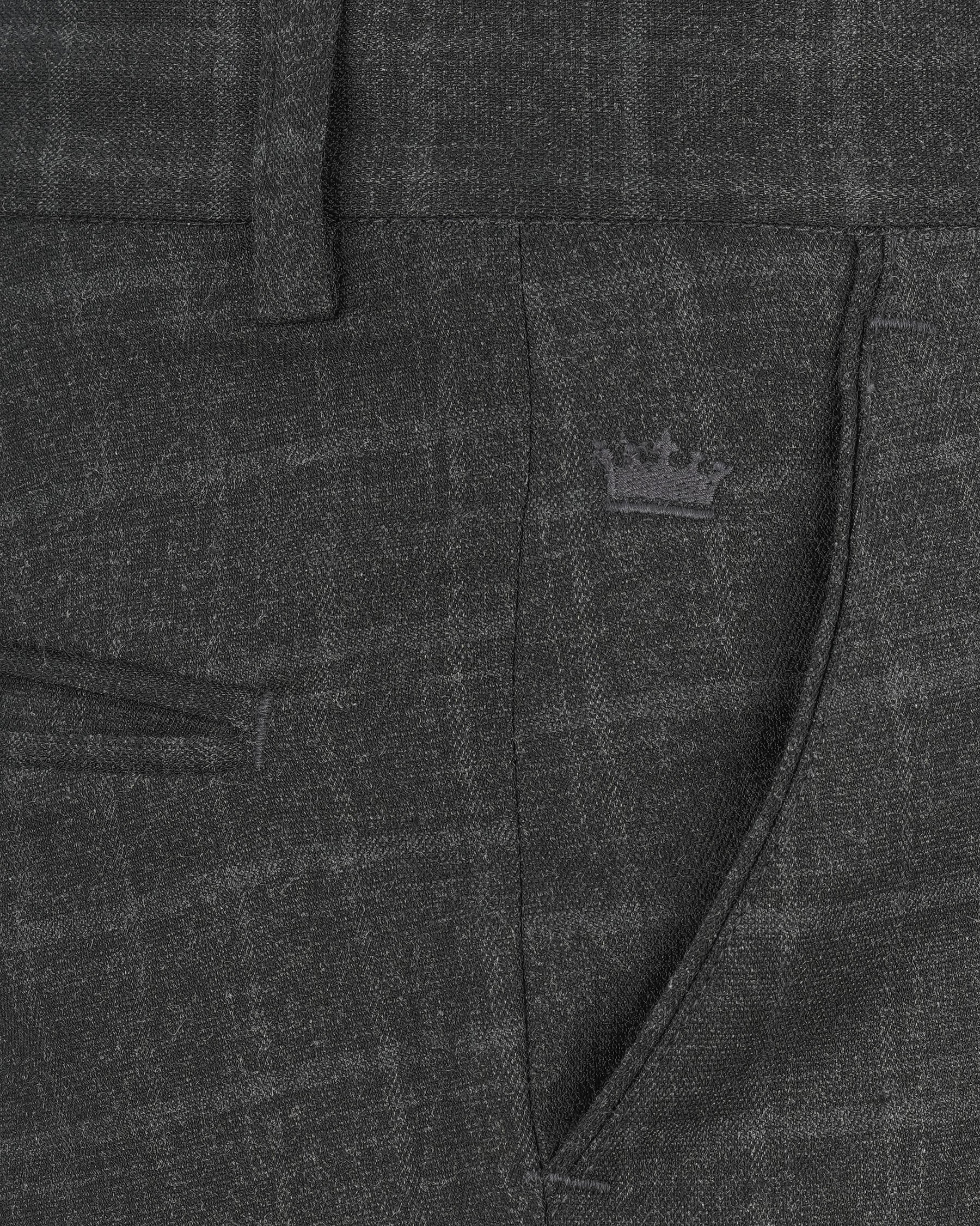 Dune Gray windowpane Double Breasted Suit