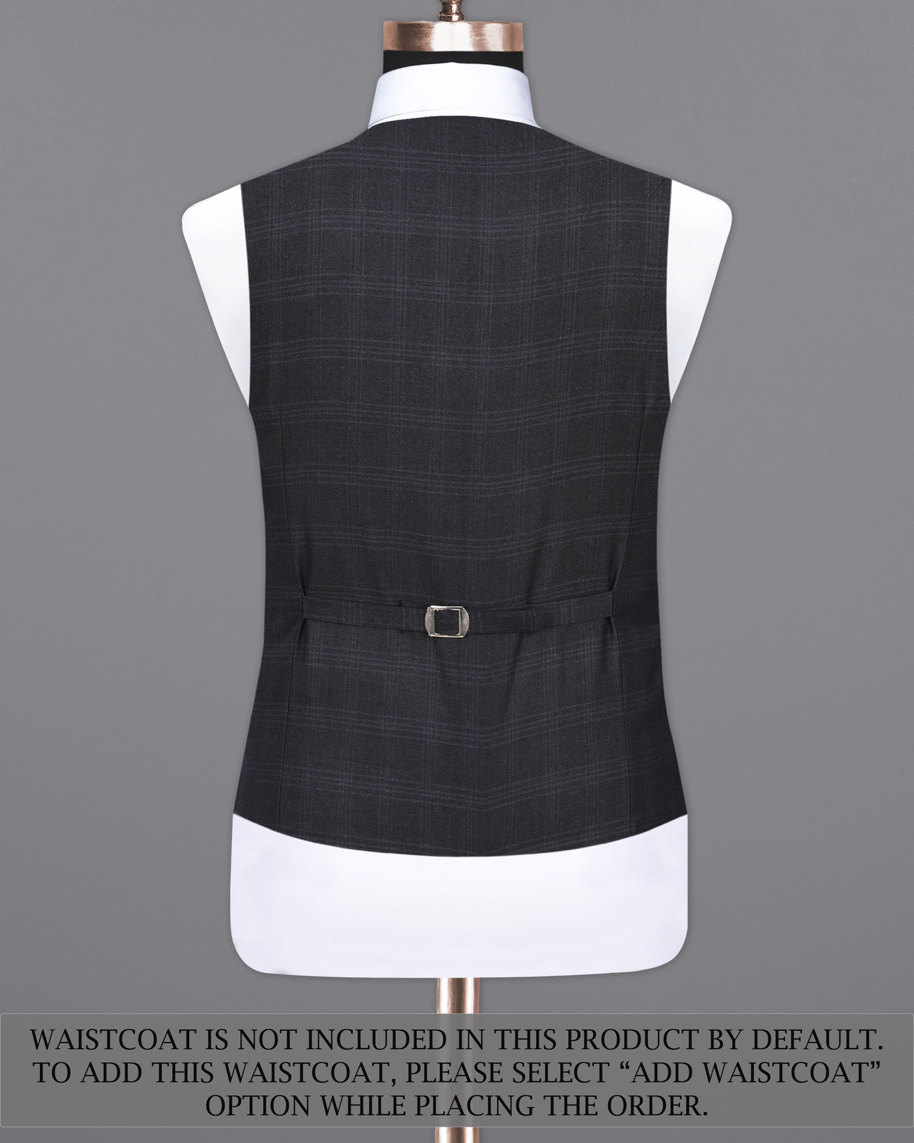 Mirage Gray windowpane Single Breasted Suit