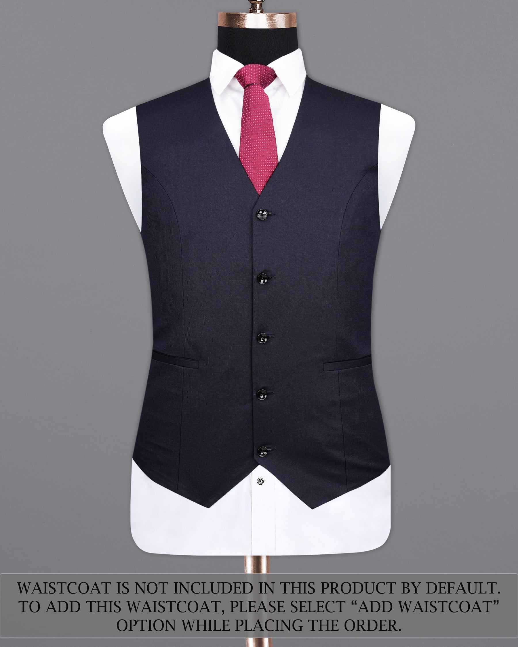 Gunmetal Navy Blue Single Breasted Suit