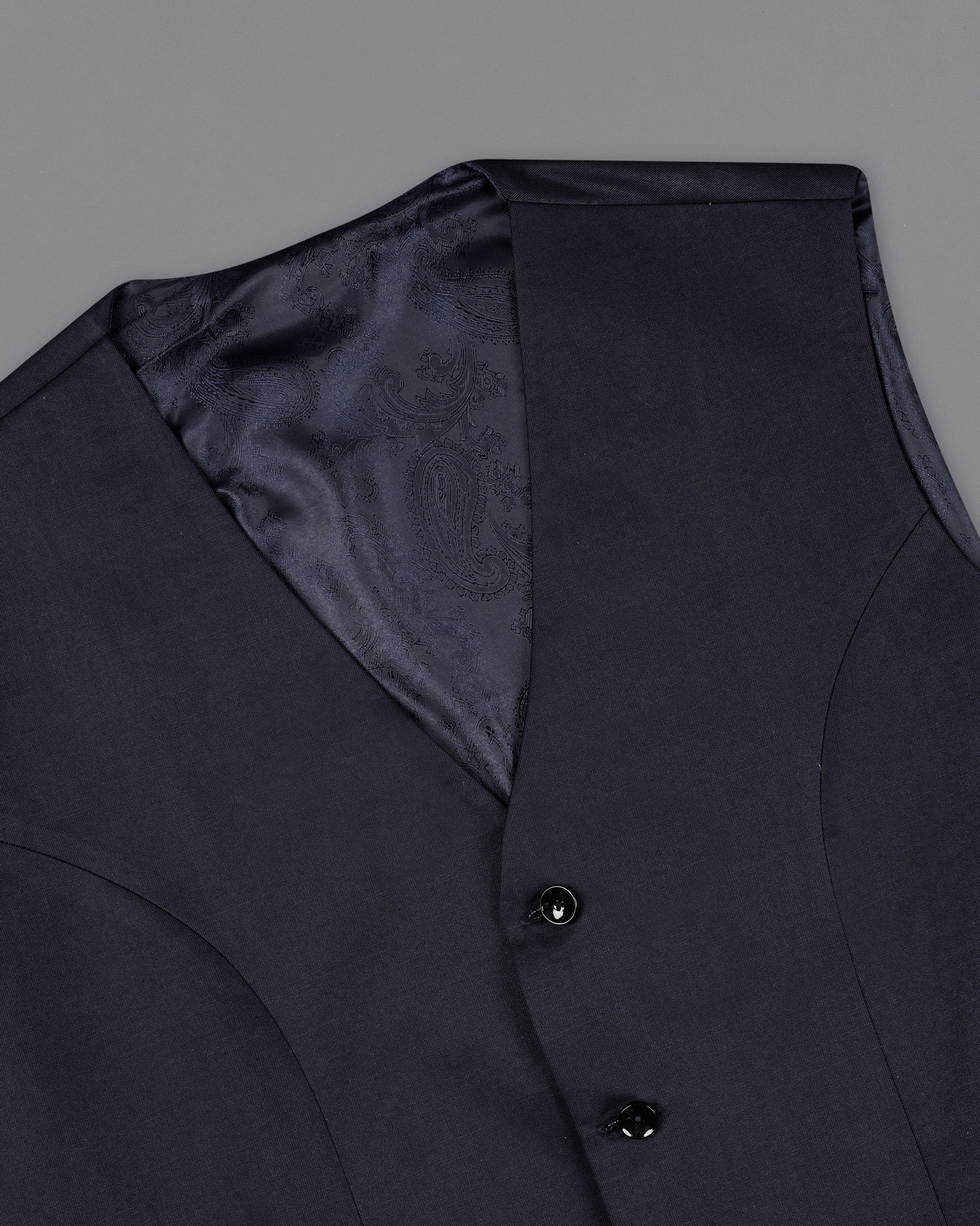 Gunmetal Navy Blue Single Breasted Suit