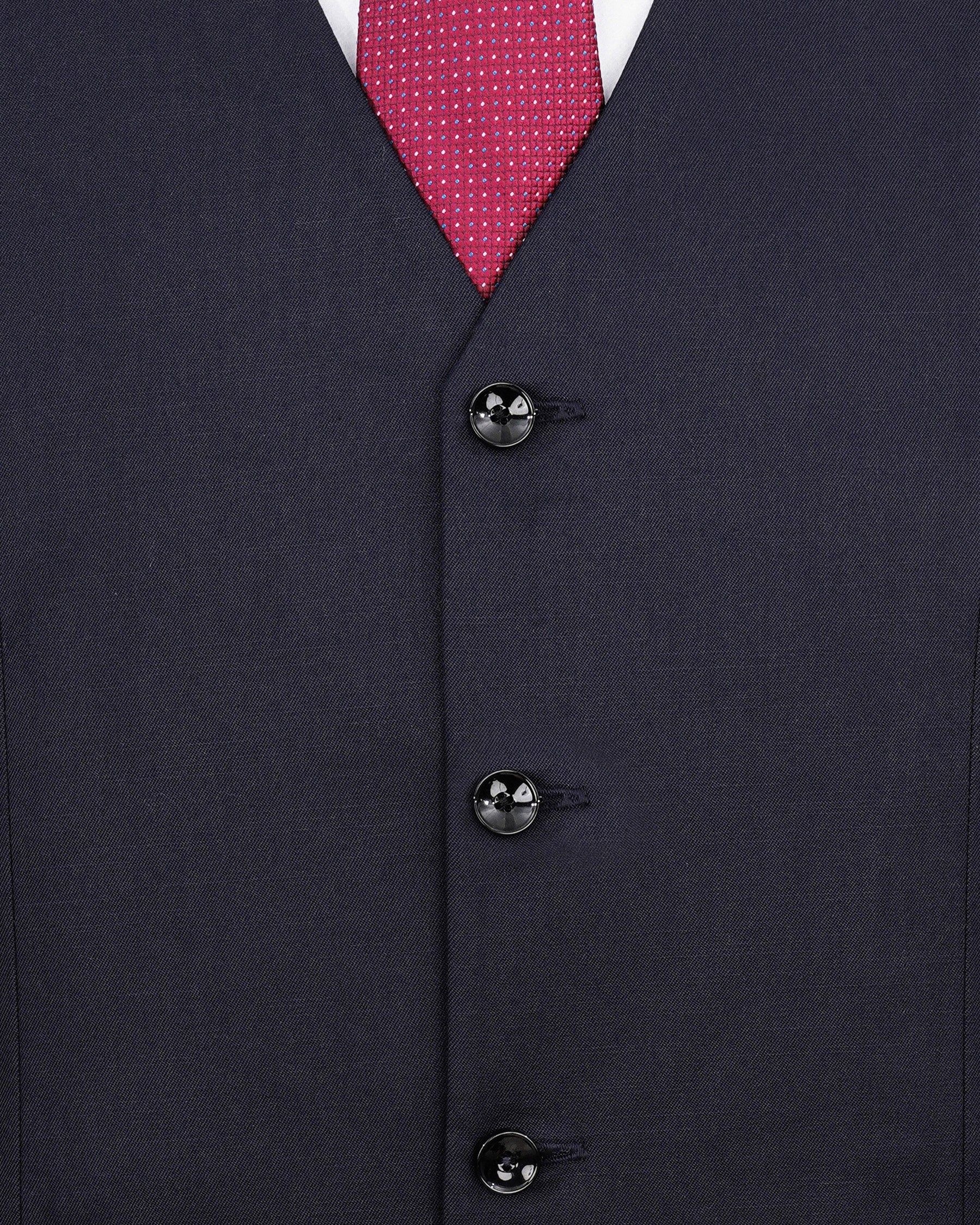 Gunmetal Navy Blue Single Breasted Suit