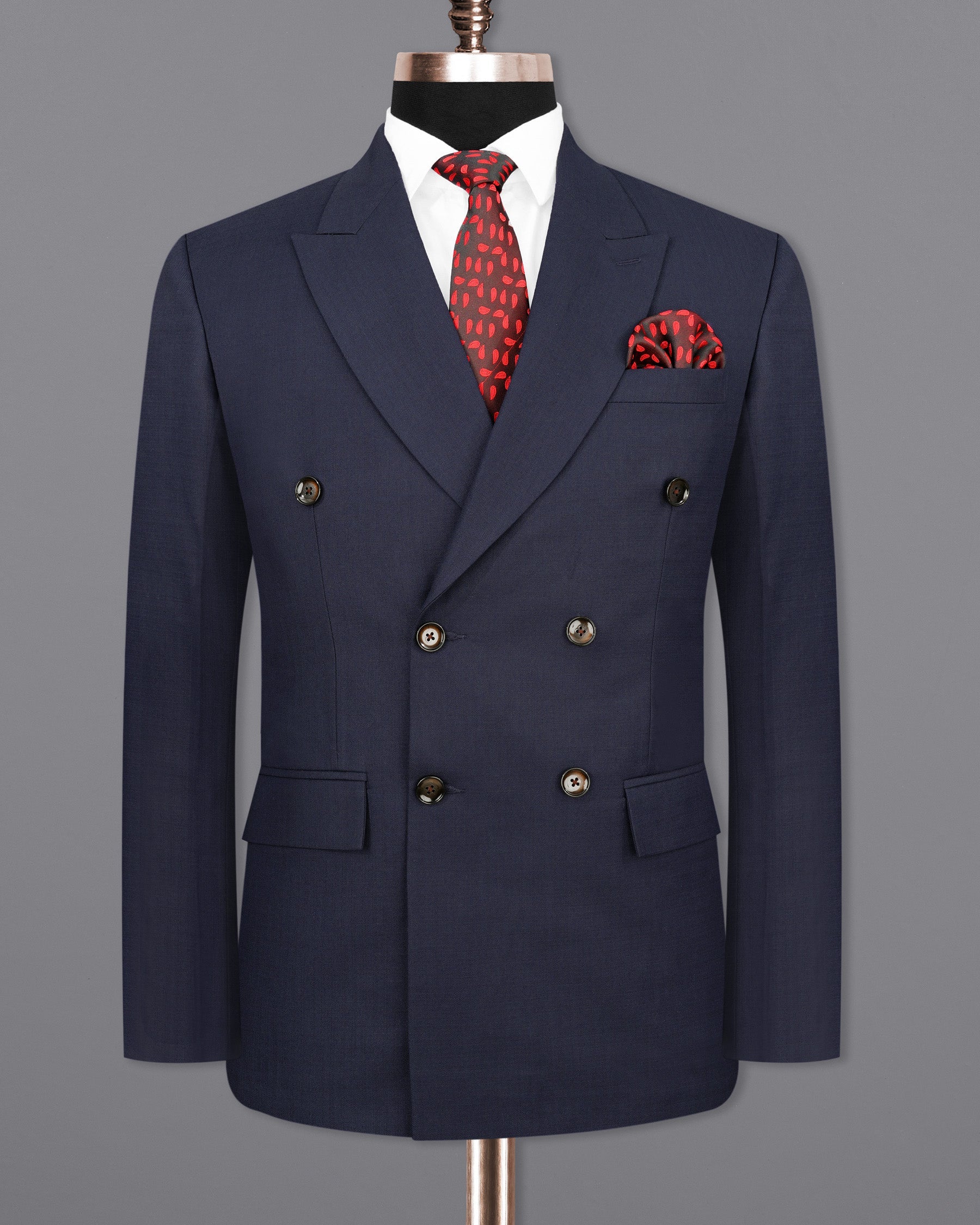 Bleached Cedar Blue Double Breasted Suit