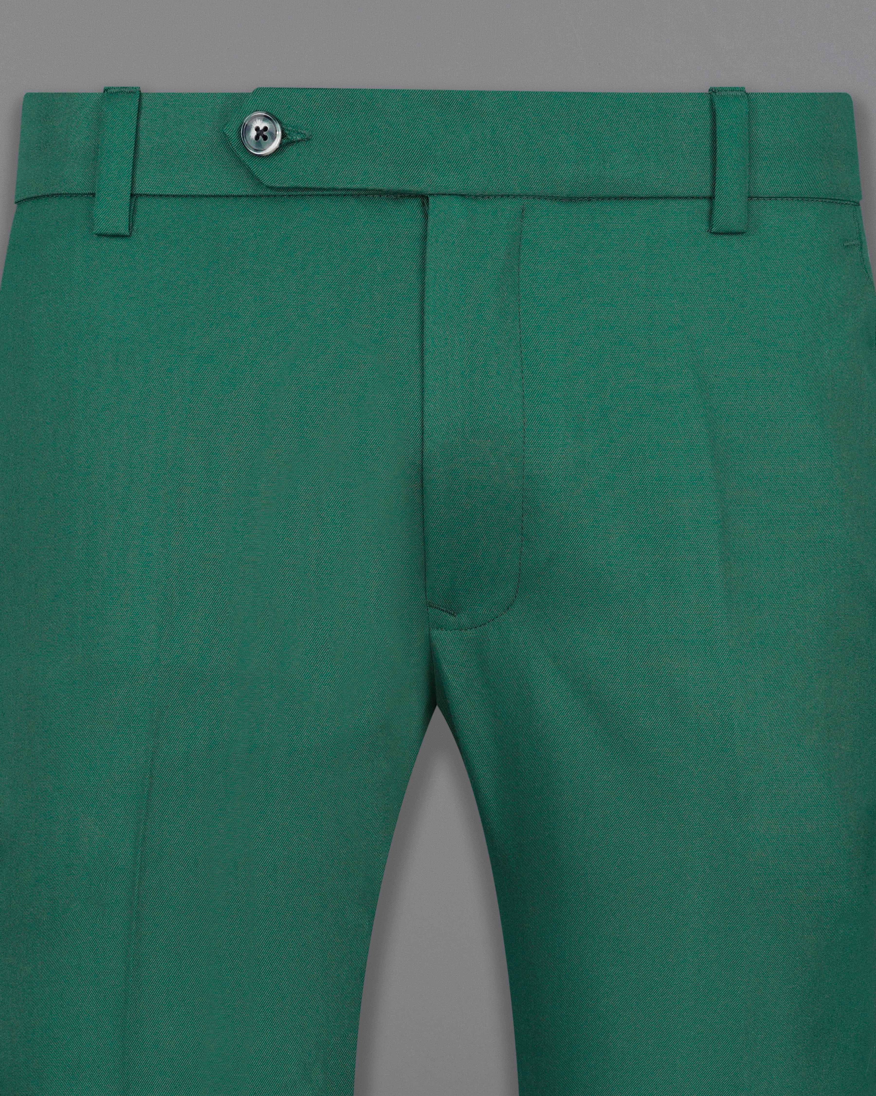 Stromboli Green Cross Placket Bandhgala Suit