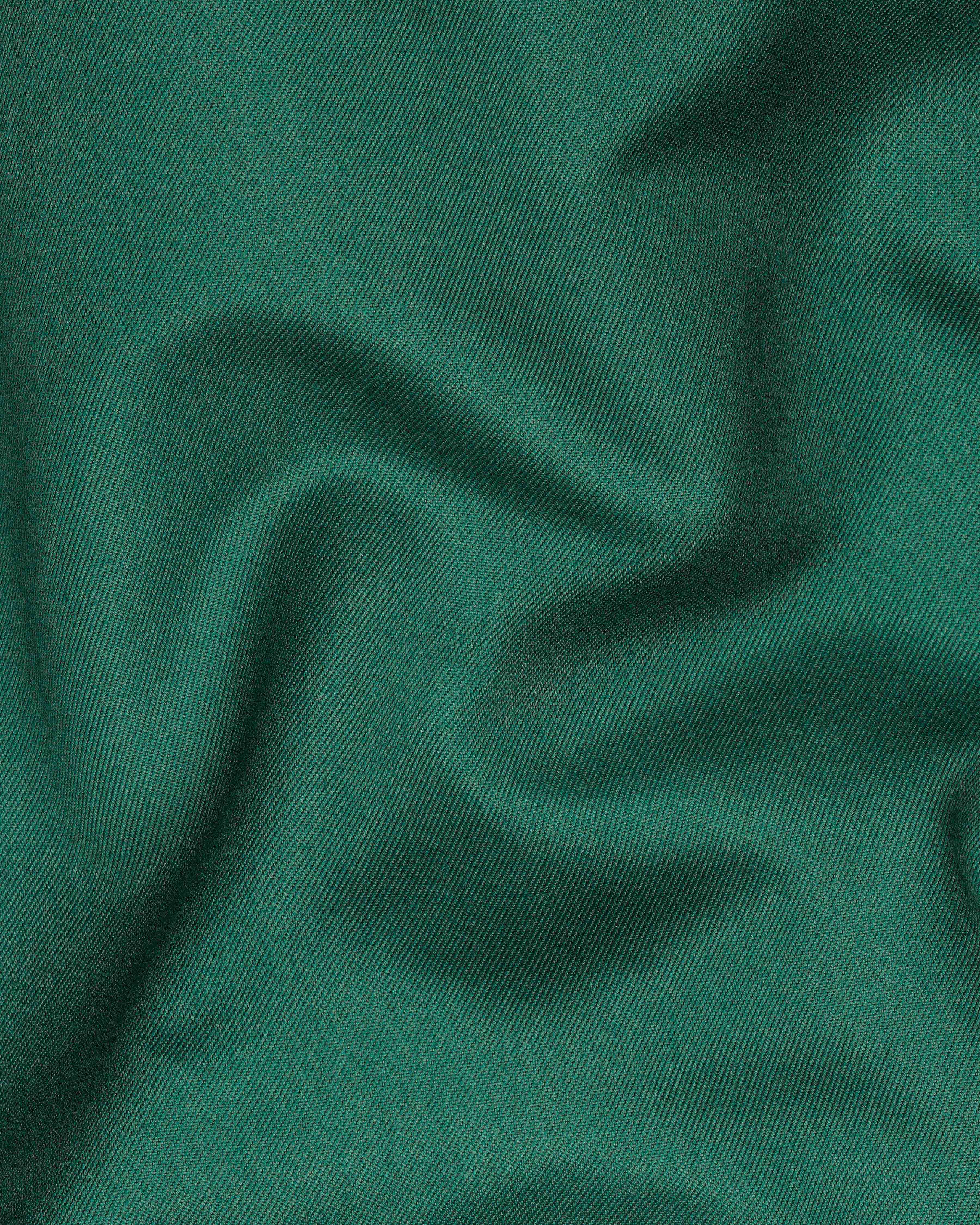 Stromboli Green Cross Placket Bandhgala Suit