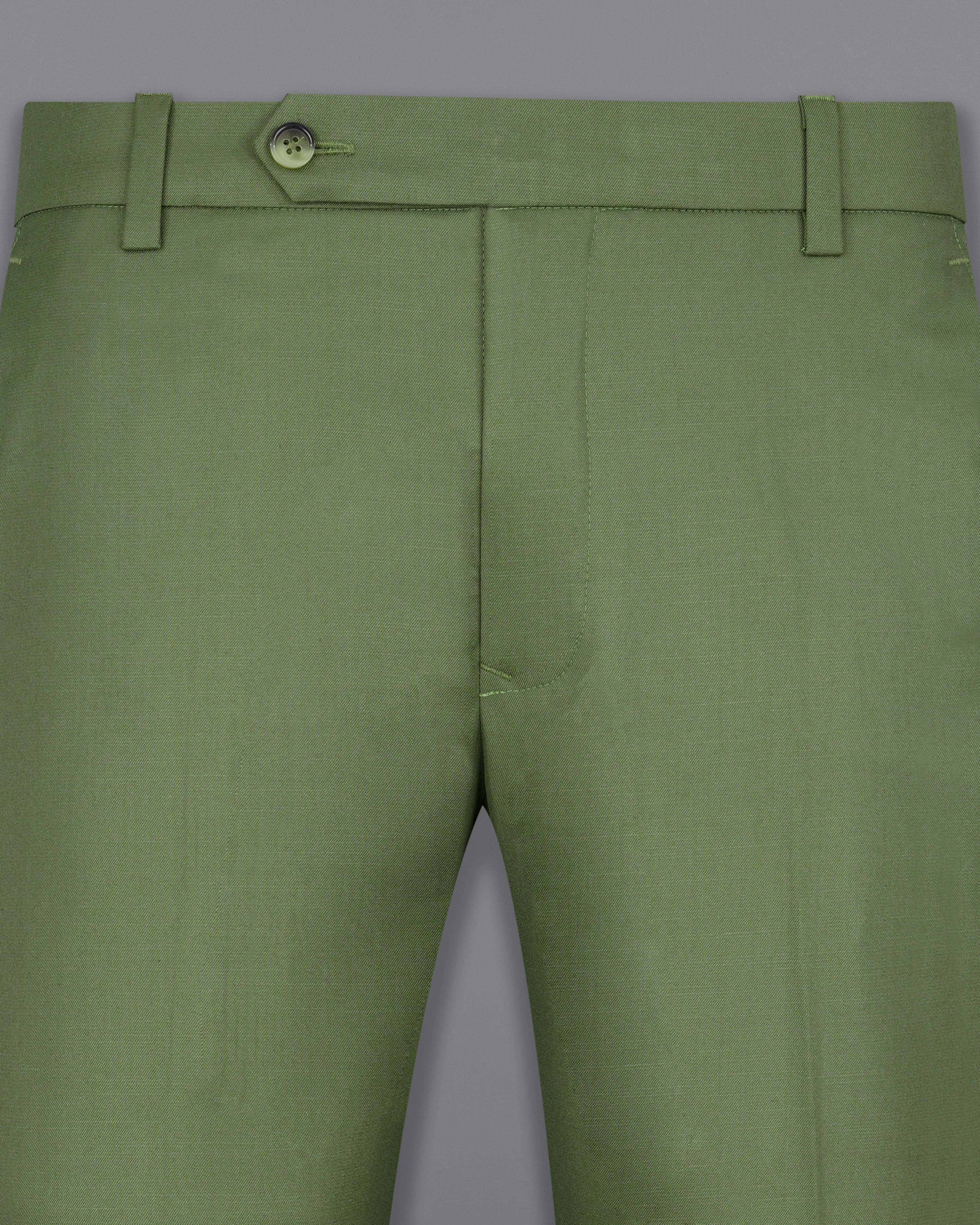 Cactus Green Cross Placket Bandhgala Suit