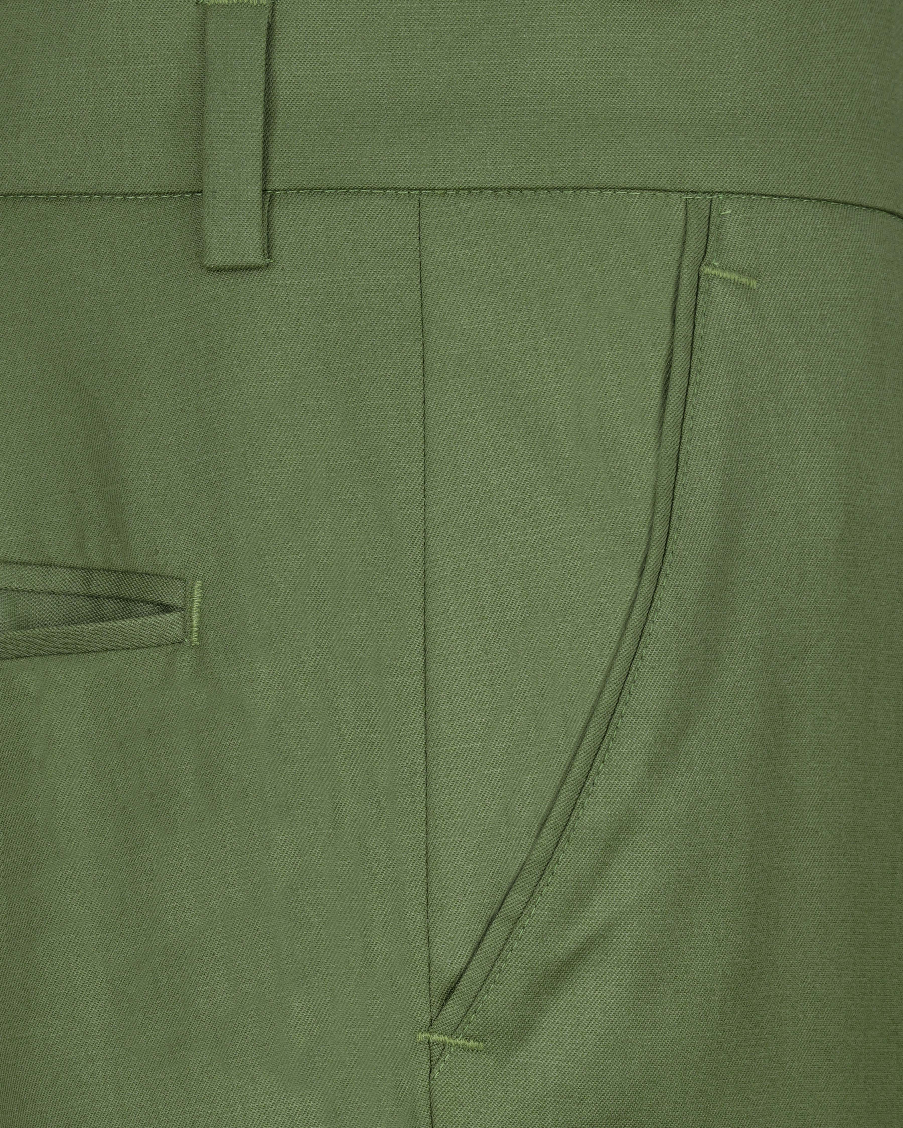 Cactus Green Cross Placket Bandhgala Suit