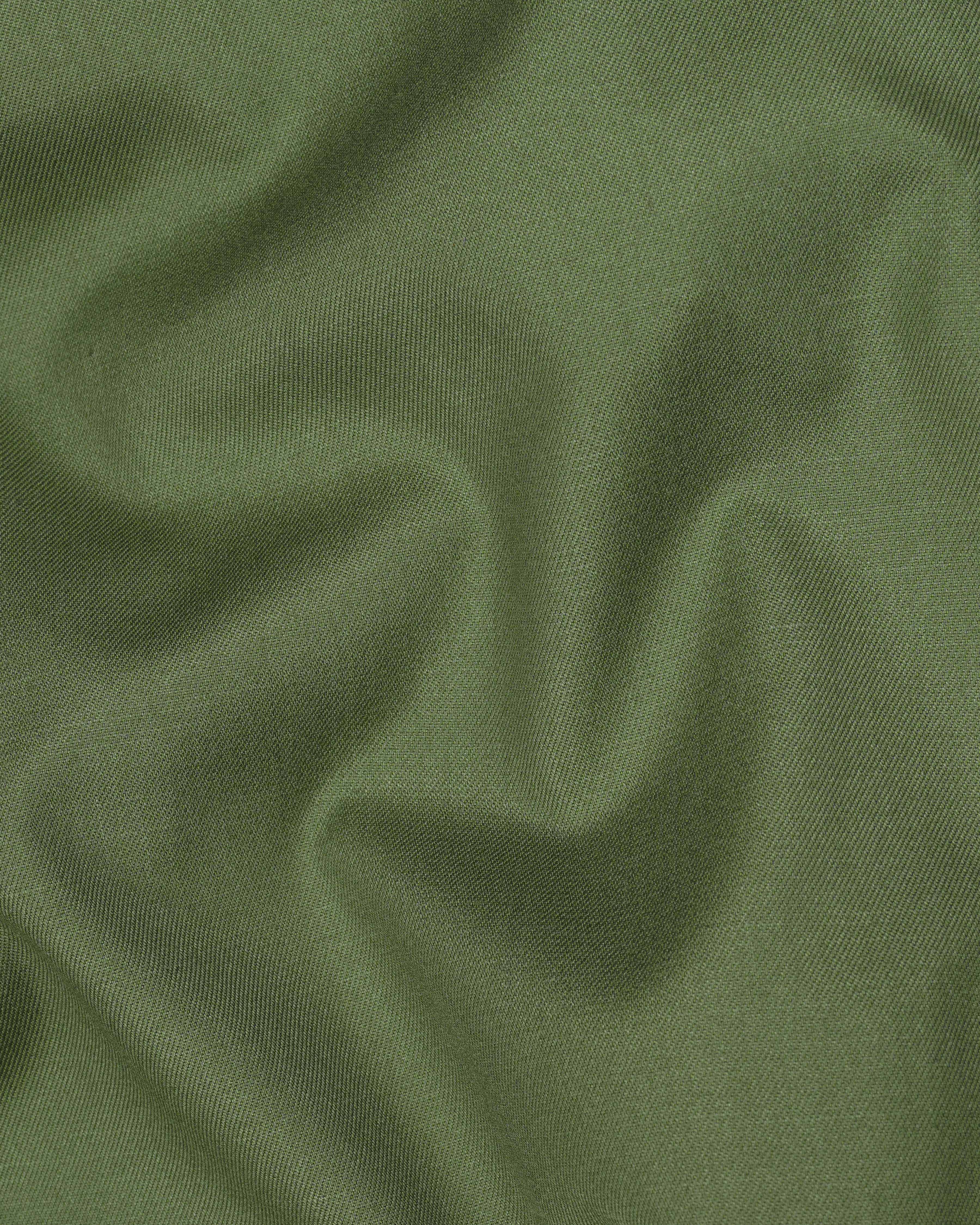 Cactus Green Cross Placket Bandhgala Suit