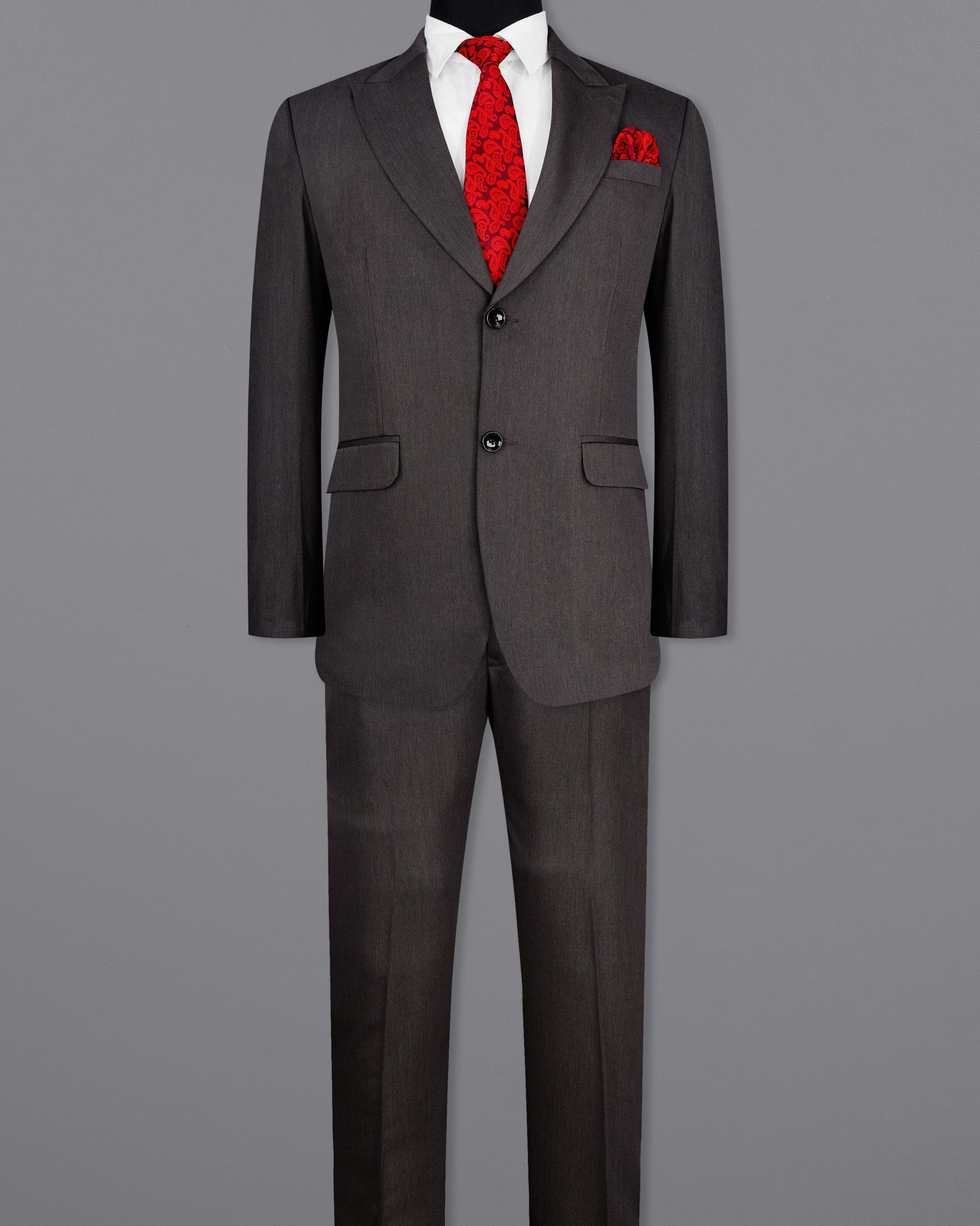 Thunder Steel Gray Single Breasted Suit