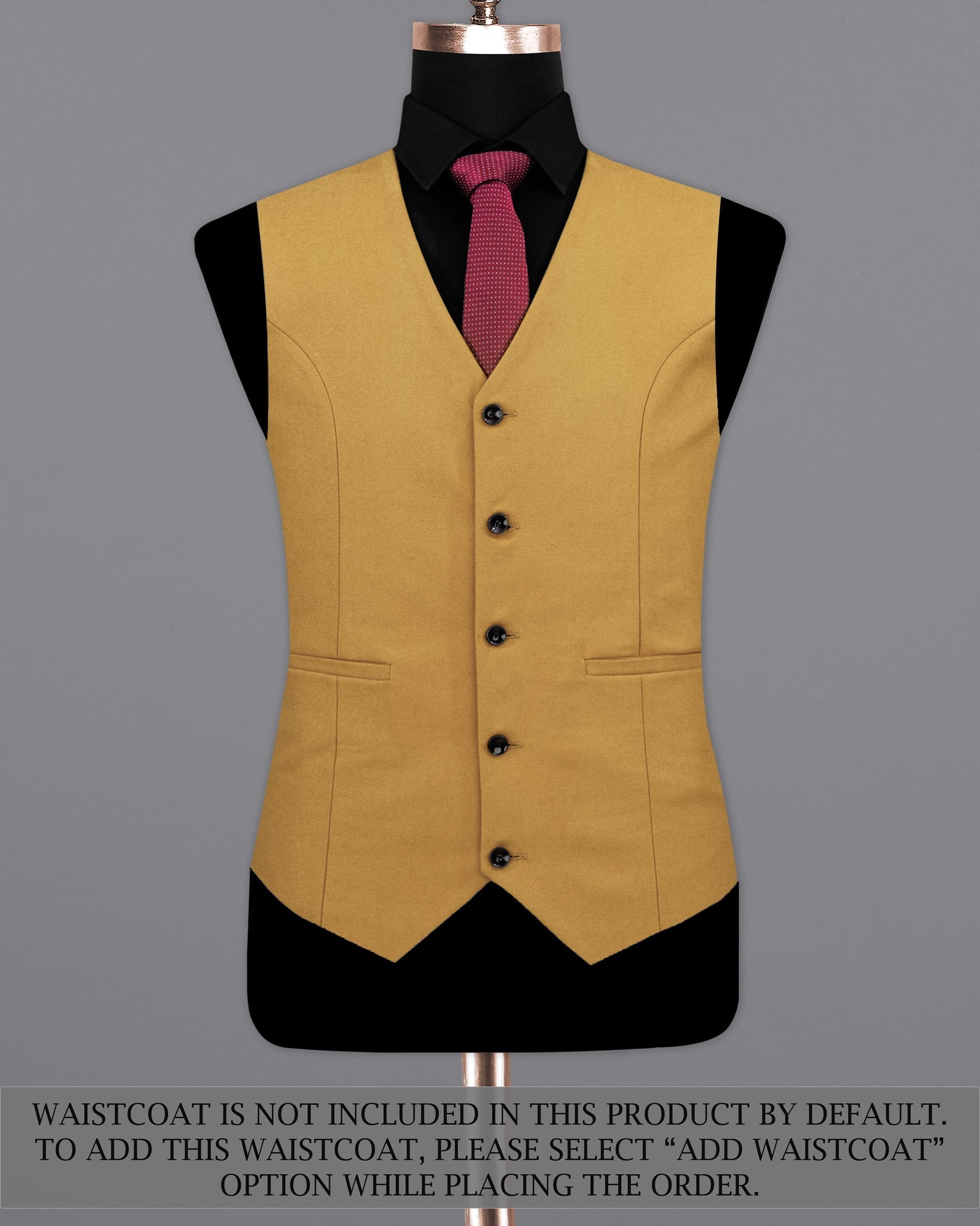 Copper Yellow Wool Rich Double Breasted Sports Suit