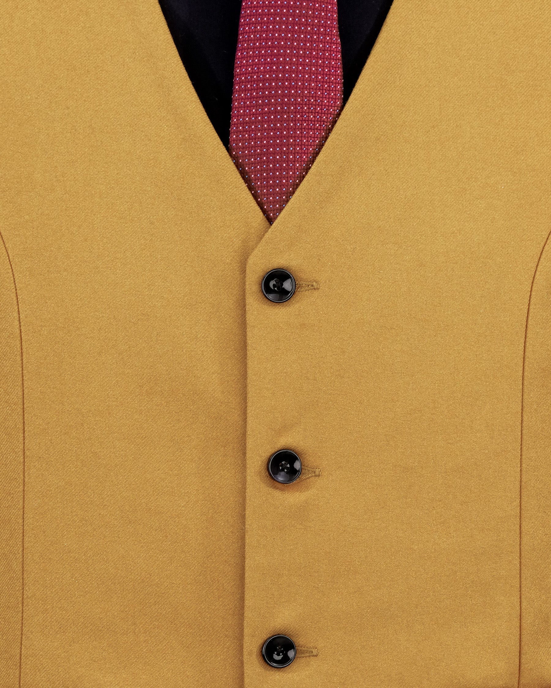 Copper Yellow Wool Rich Double Breasted Sports Suit