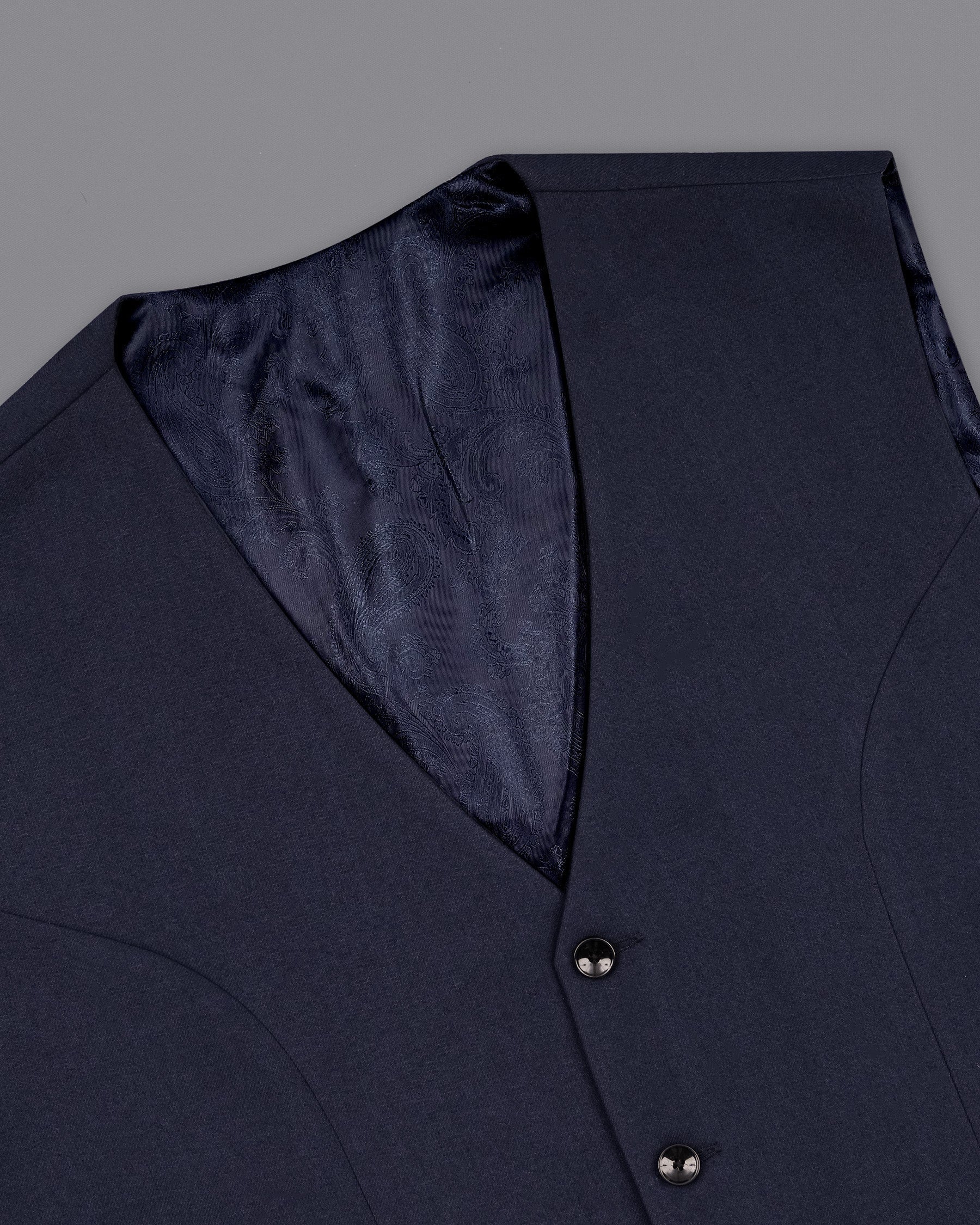 Baltic Navy Blue Wool Rich Double Breasted Sports Suit