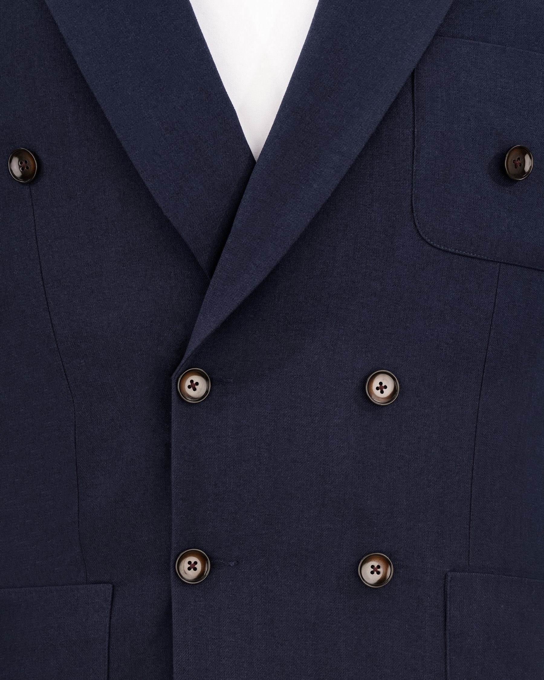 Baltic Navy Blue Wool Rich Double Breasted Sports Suit