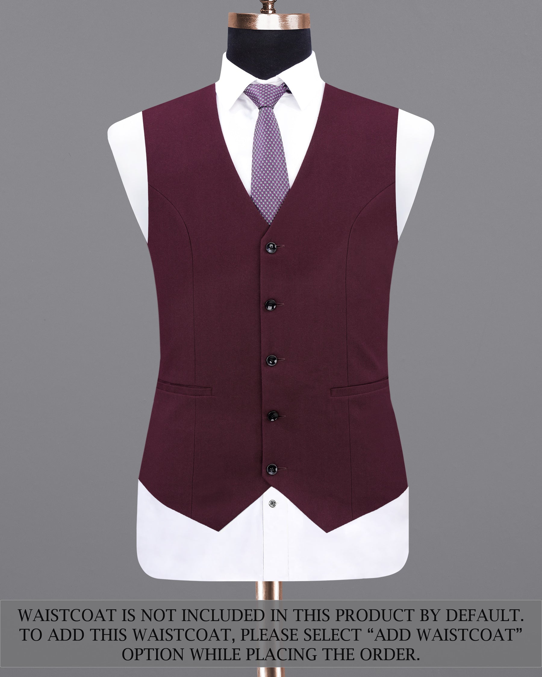 Wine Berry Wool Rich Double Breasted Sports Suit