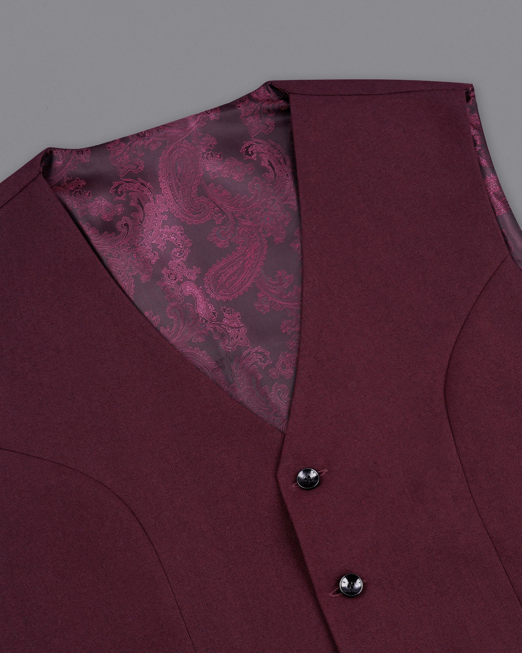 Wine Berry Wool Rich Double Breasted Sports Suit