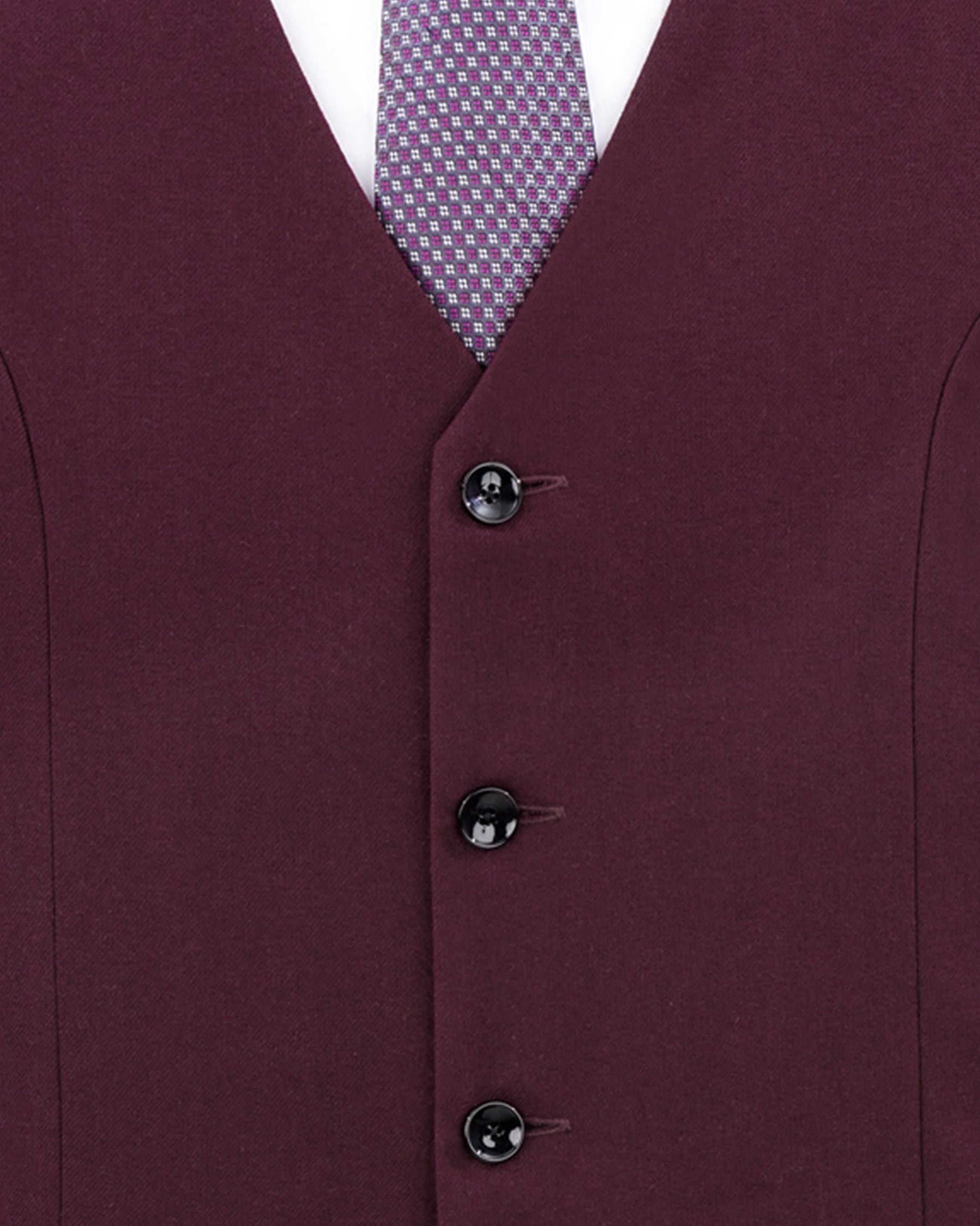 Wine Berry Wool Rich Double Breasted Sports Suit