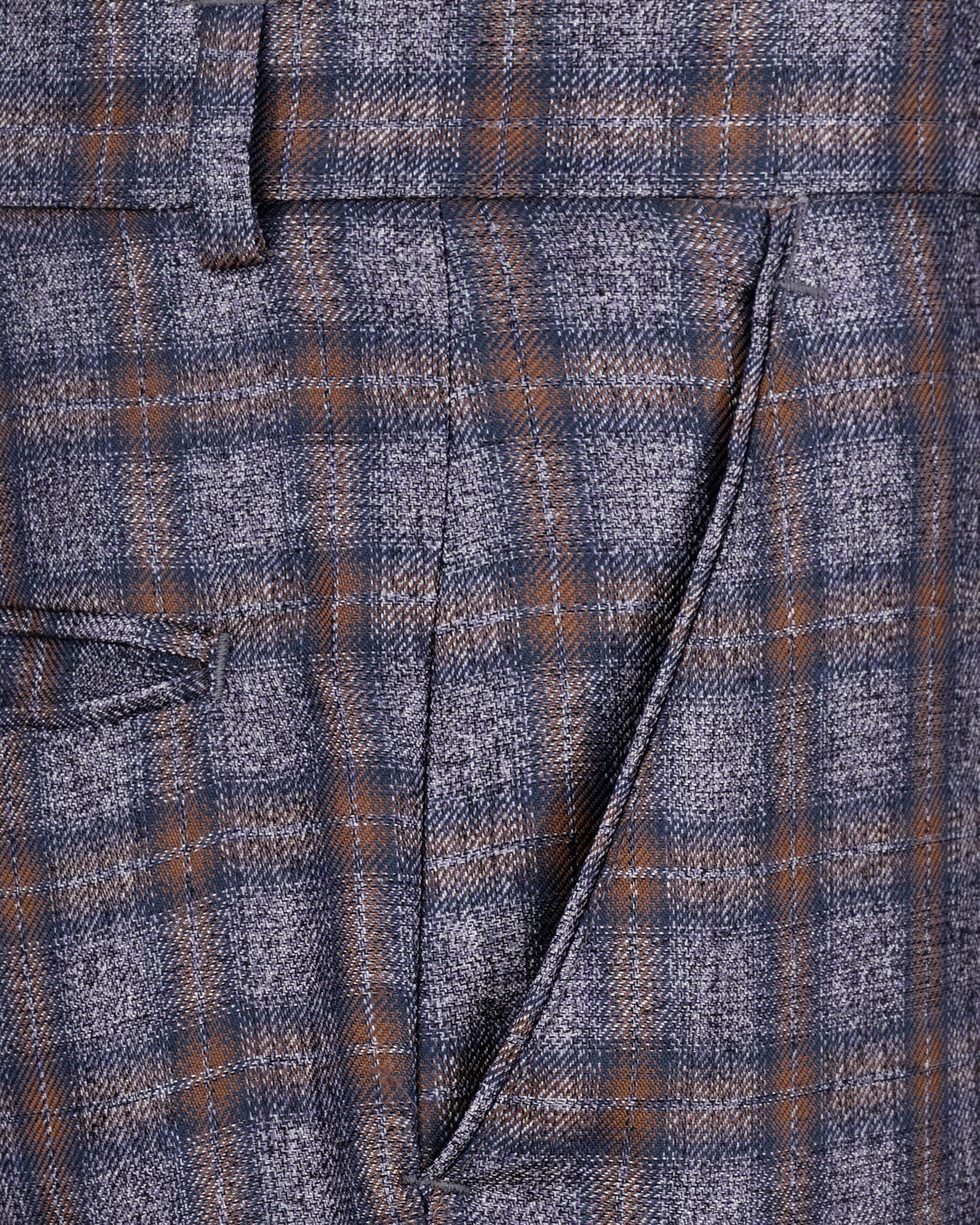 Martini Gray with Potters Brown Plaid Single Breasted Suit ST2147-SB-36, ST2147-SB-38, ST2147-SB-40, ST2147-SB-42, ST2147-SB-44, ST2147-SB-46, ST2147-SB-48, ST2147-SB-50, ST2147-SB-52, ST2147-SB-54, ST2147-SB-56, ST2147-SB-58, ST2147-SB-60
