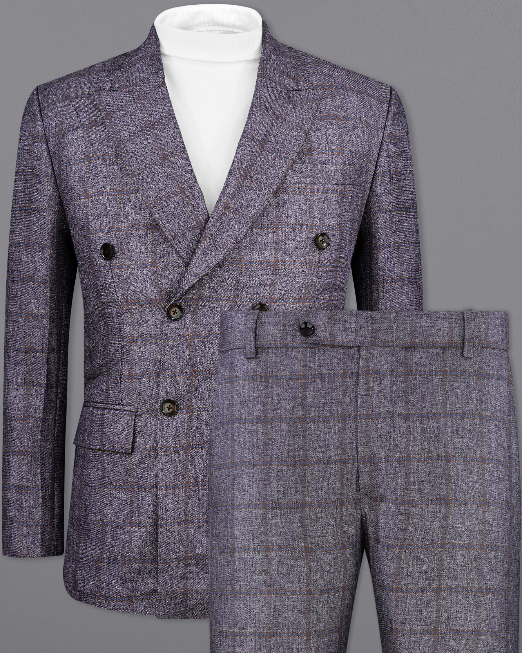 Mobster Gray Windowpane Double Breasted Suit  ST2153-DB-36, ST2153-DB-38, ST2153-DB-40, ST2153-DB-42, ST2153-DB-44, ST2153-DB-46, ST2153-DB-48, ST2153-DB-50, ST2153-DB-52, ST2153-DB-54, ST2153-DB-56, ST2153-DB-58, ST2153-DB-60
