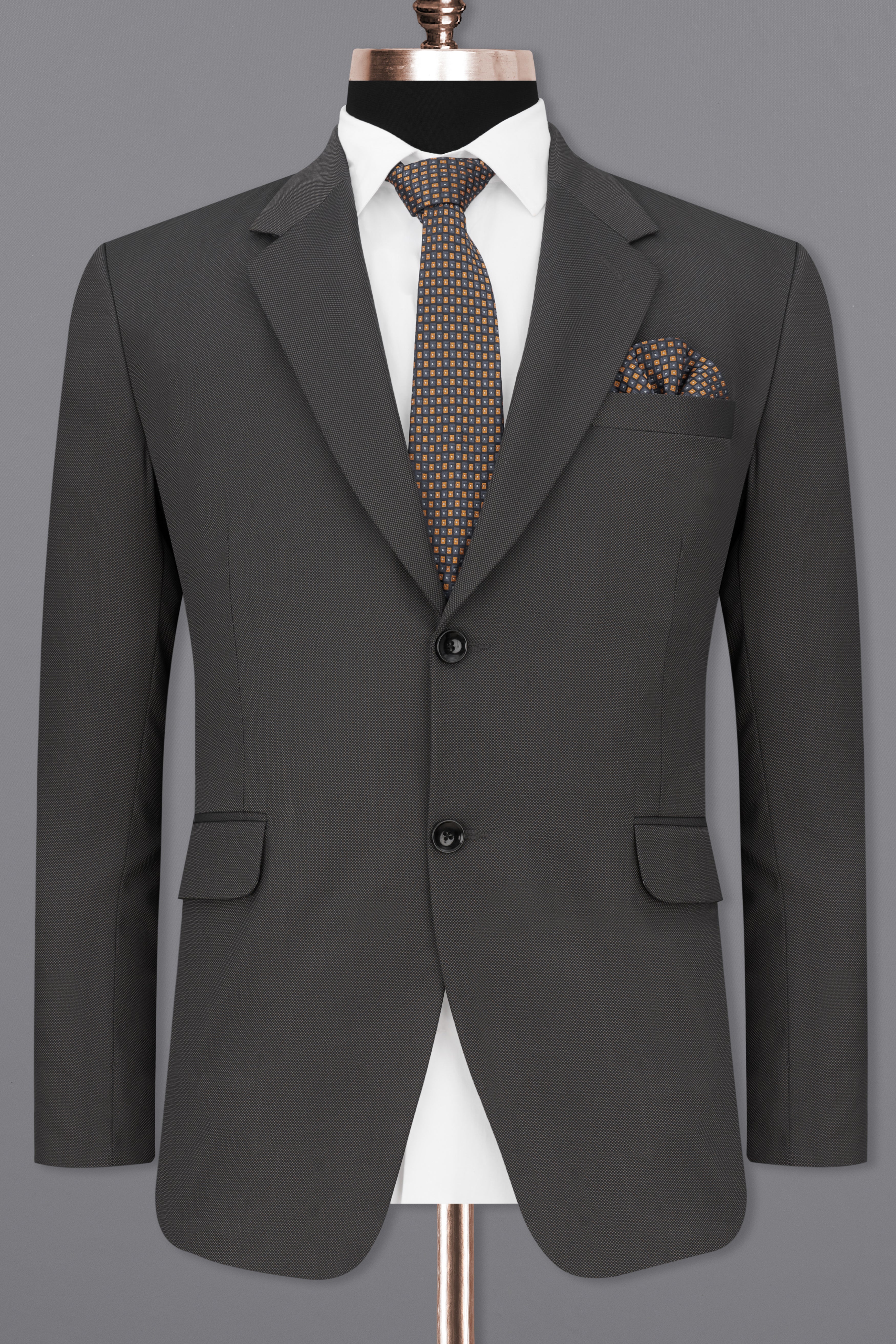 Fuscous Grey Single Breasted Suit