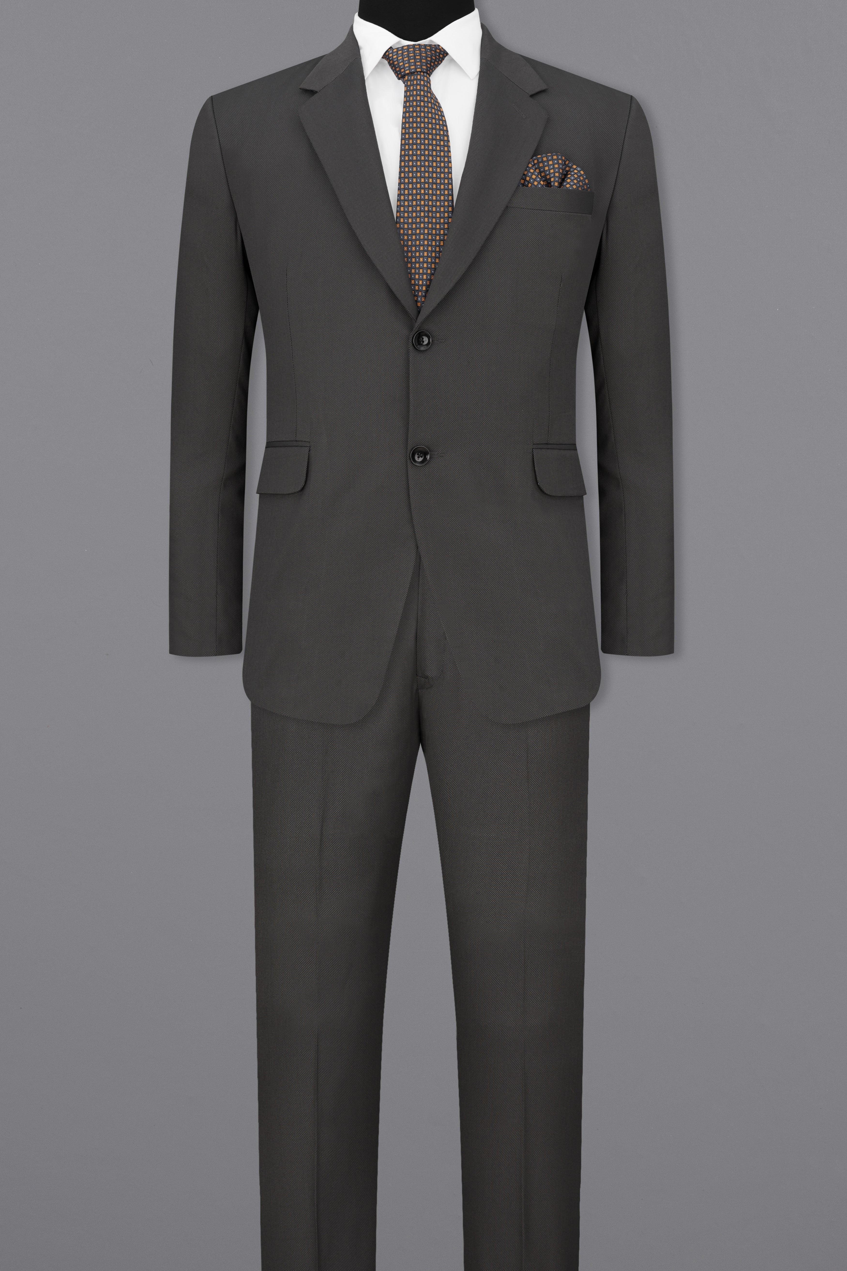 Fuscous Grey Single Breasted Suit