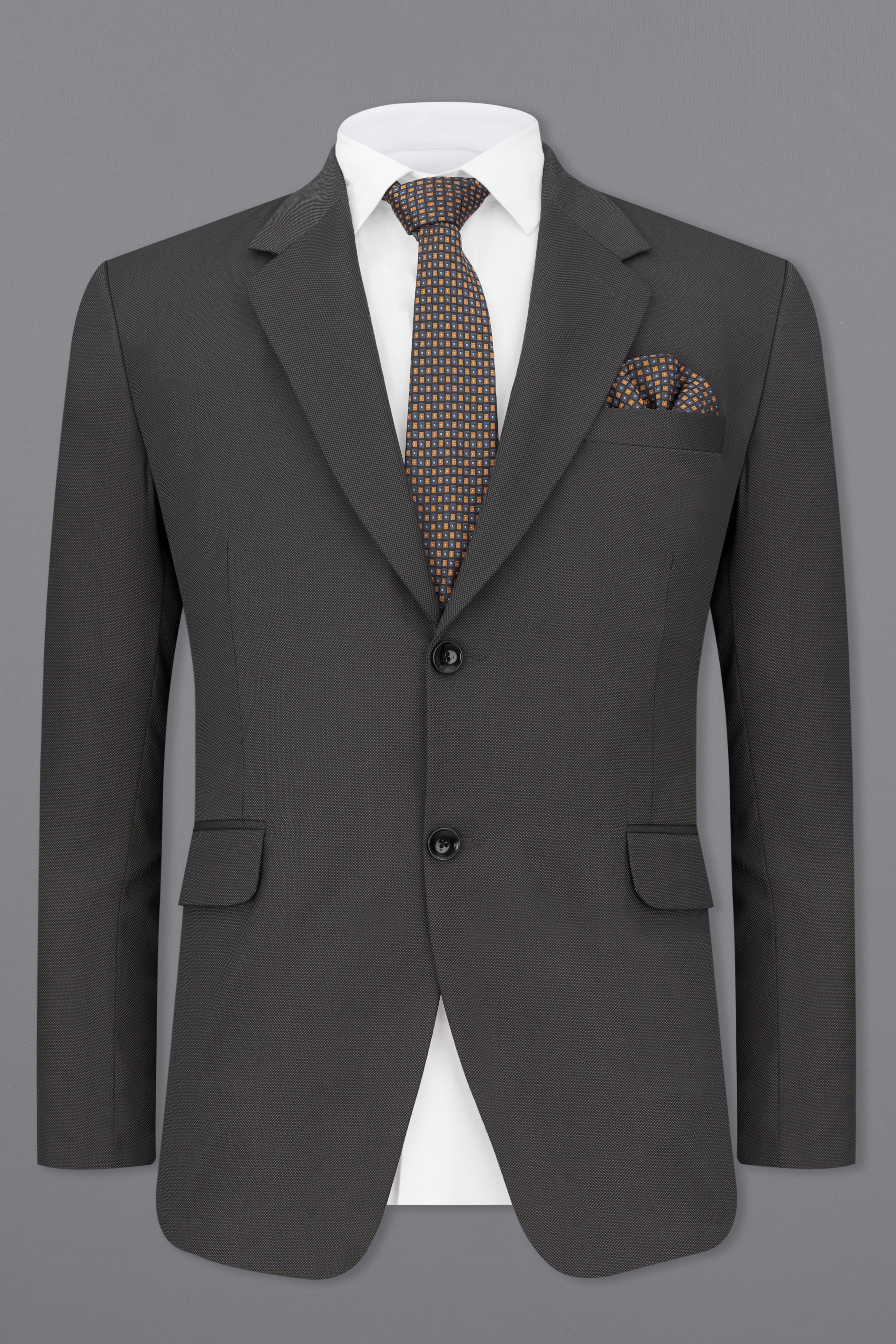 Fuscous Grey Single Breasted Suit