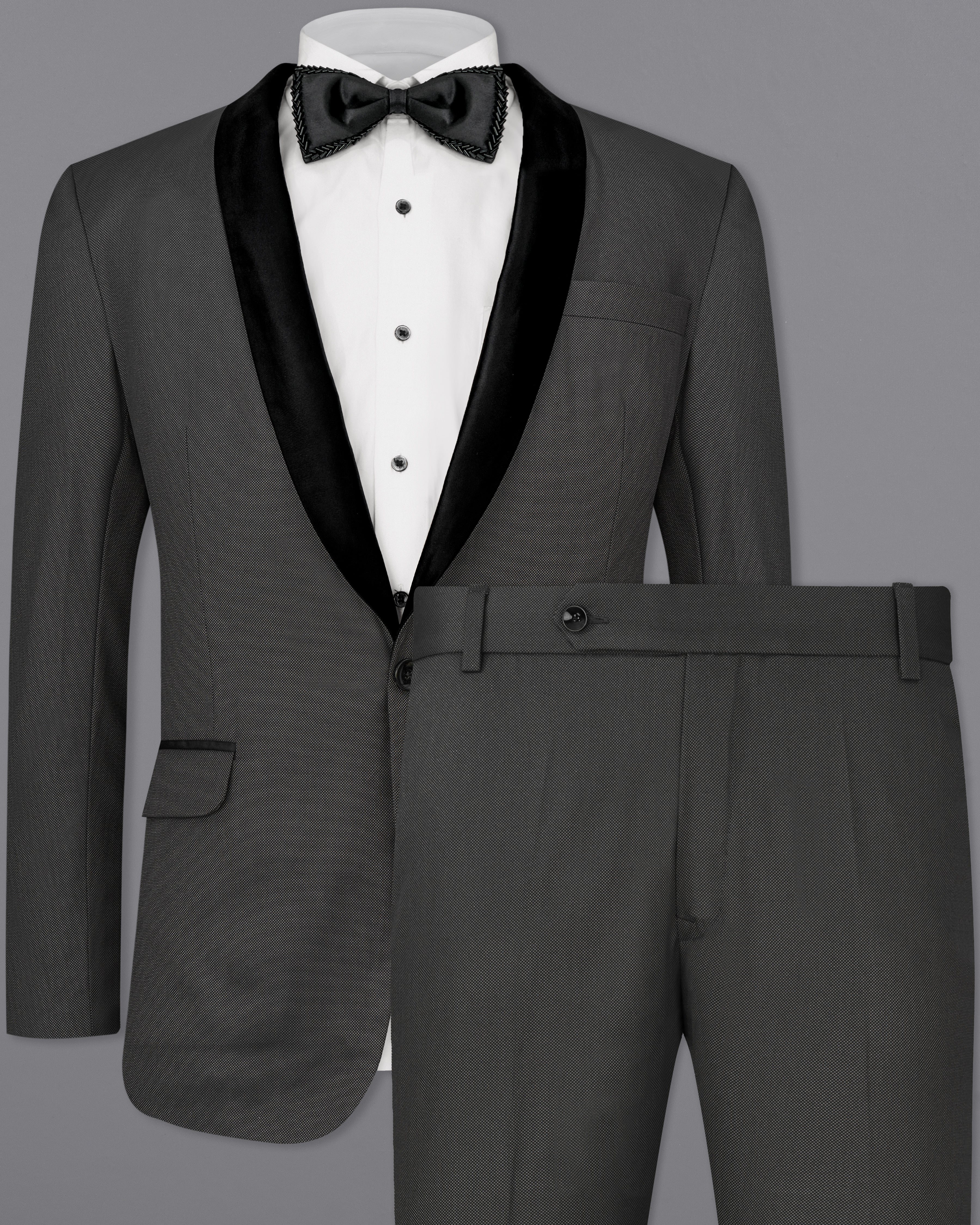 Fuscous Grey Tuxedo Suit